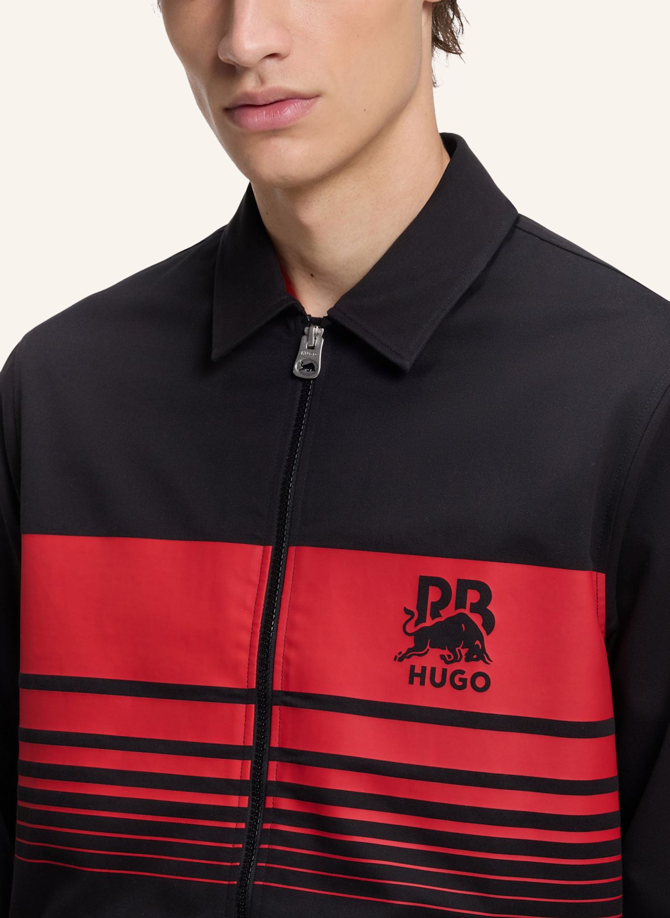 HUGO Hemd EMMOND1_RB Oversize Fit: SCHWARZ