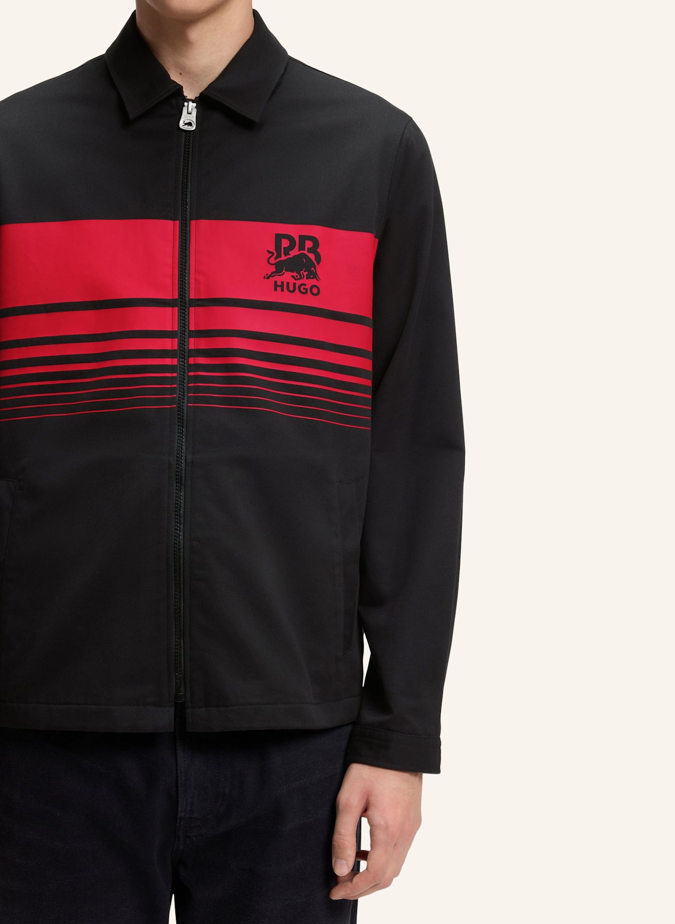 HUGO Hemd EMMOND1_RB Oversize Fit: SCHWARZ