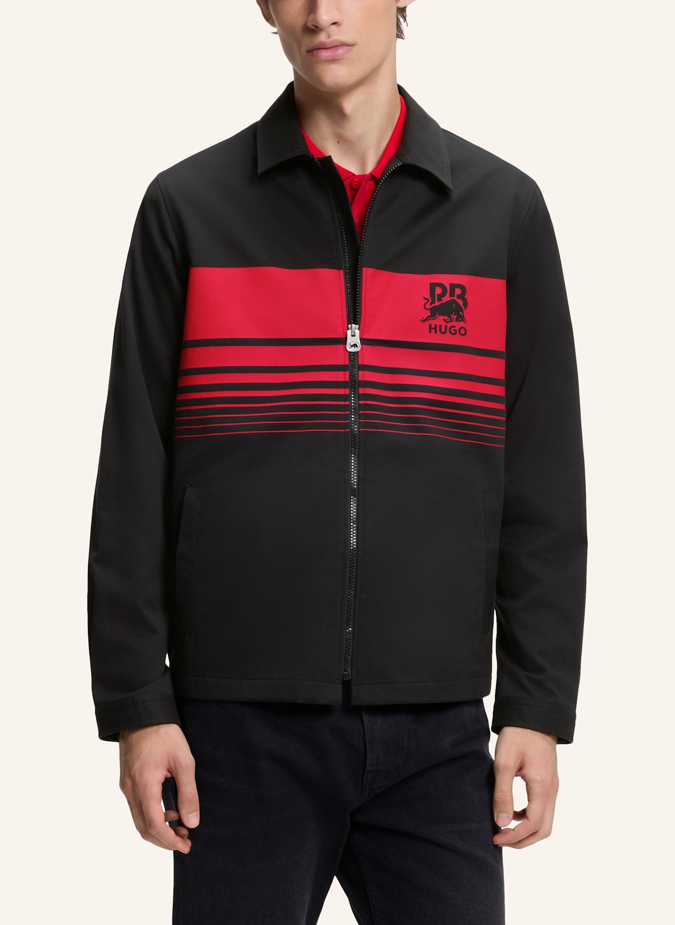 HUGO Hemd EMMOND1_RB Oversize Fit: SCHWARZ