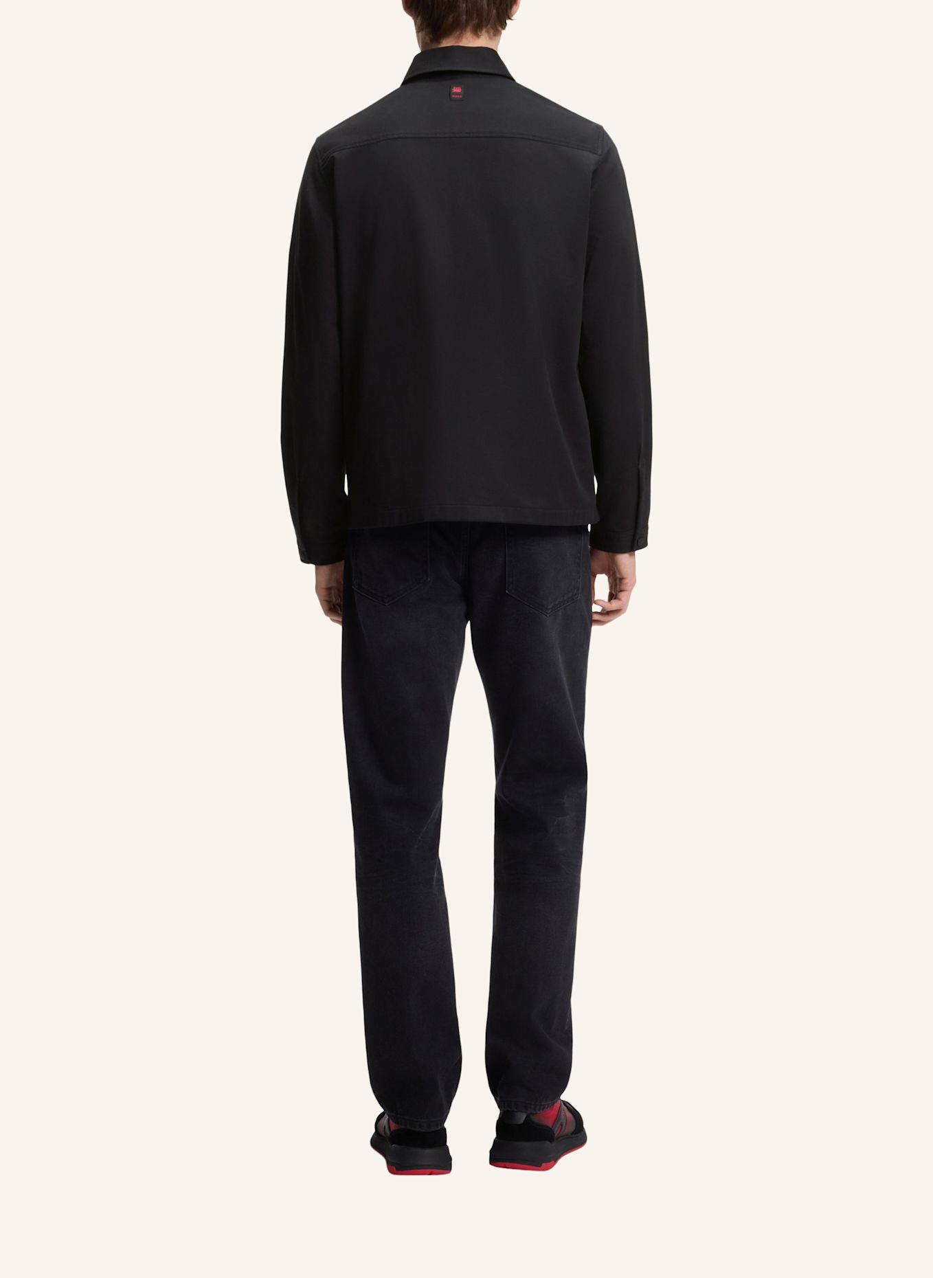 HUGO Hemd EMMOND1_RB Oversize Fit: SCHWARZ