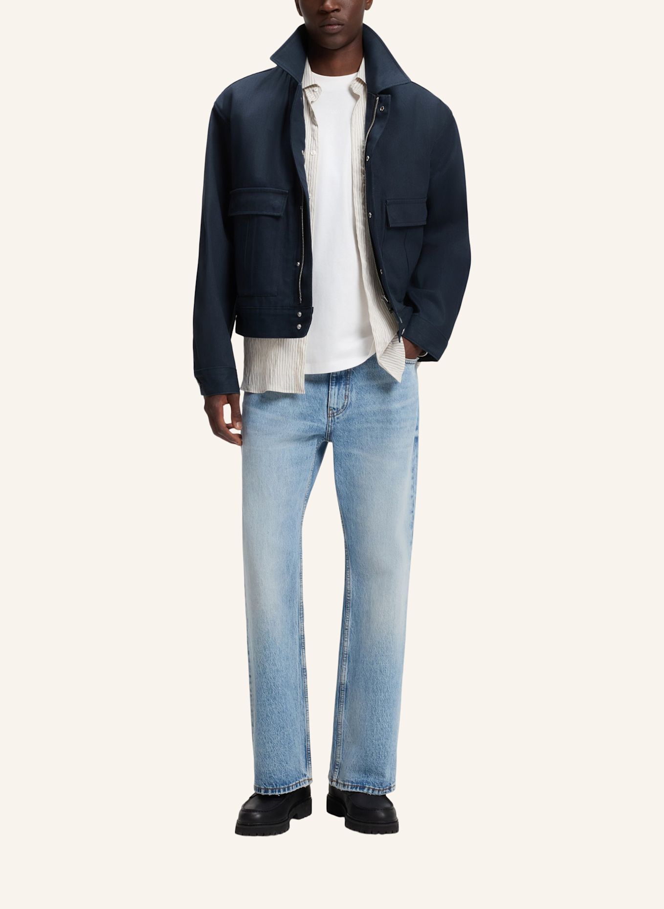 HUGO Jeans HUGO 083/1 Relaxed Fit: DUNKELBLAU