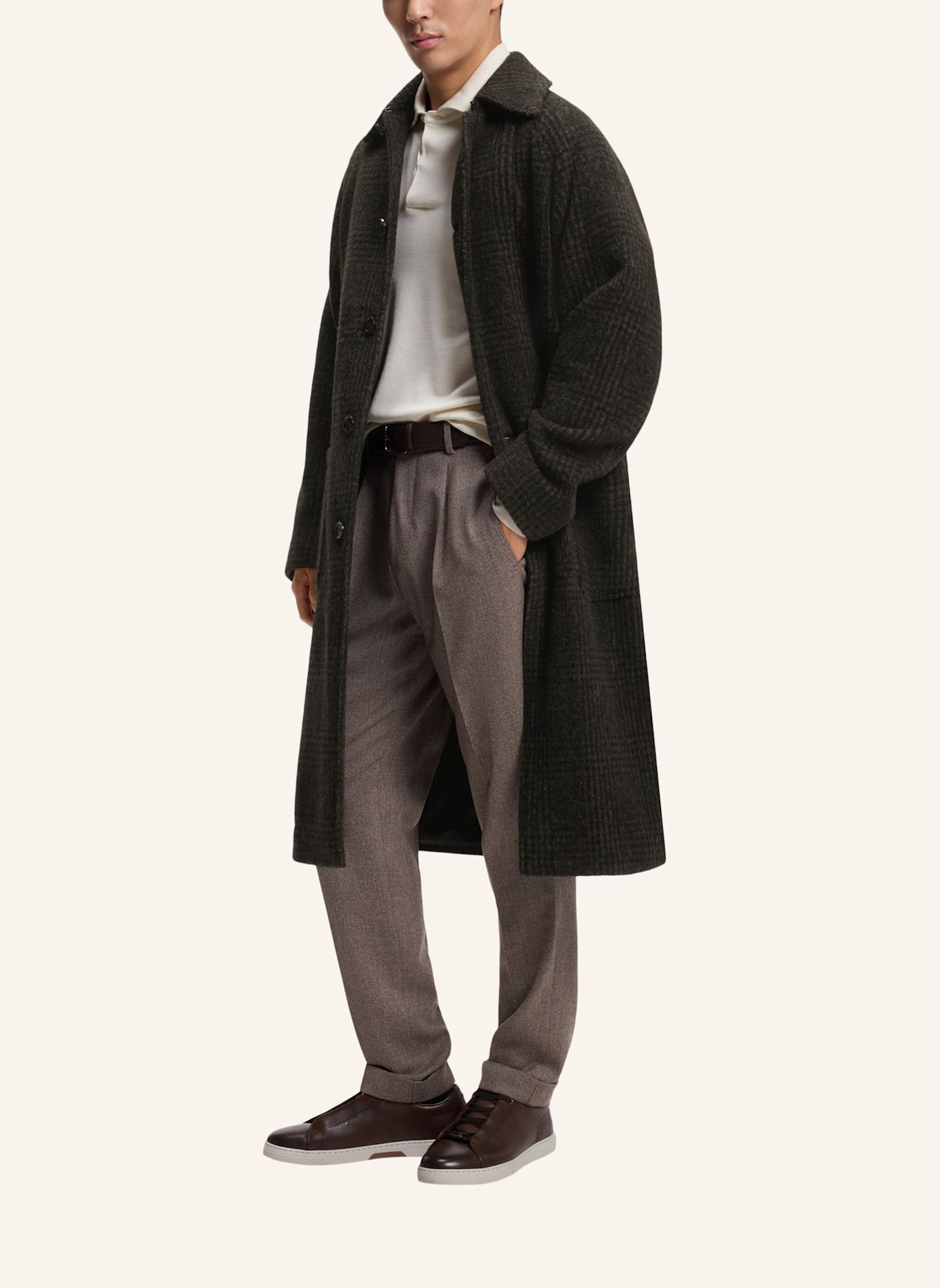 BOSS Mantel L-COHN-264 Relaxed Fit: GRÜN