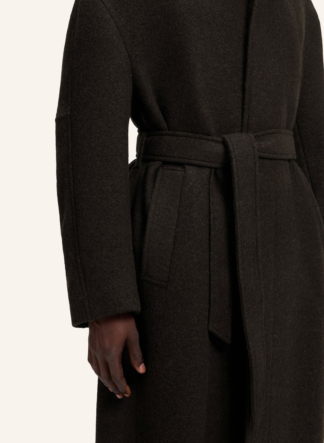 BOSS Mantel C-COLIN-BLT-264 Relaxed Fit: DUNKELBRAUN