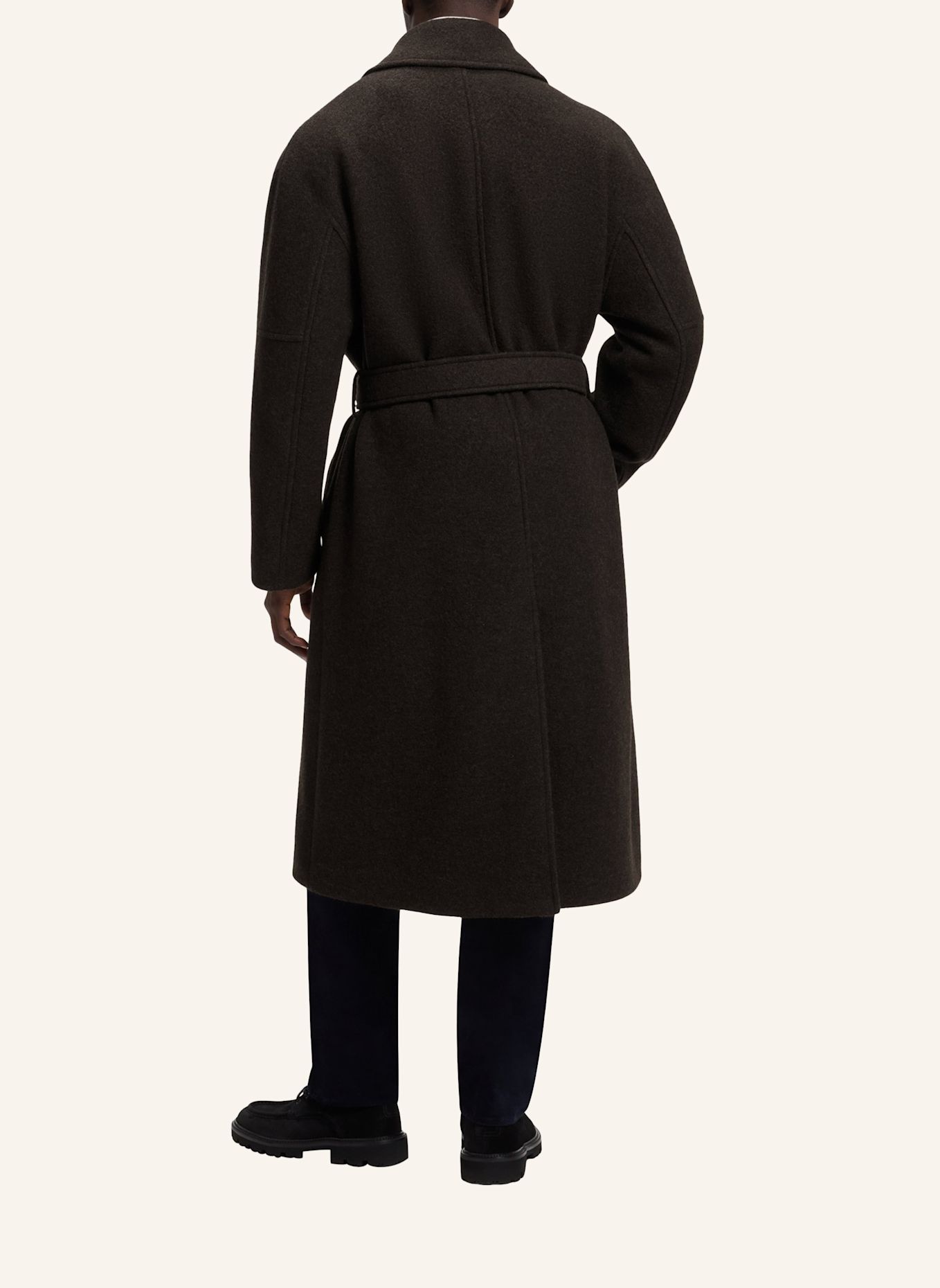 BOSS Mantel C-COLIN-BLT-264 Relaxed Fit: DUNKELBRAUN