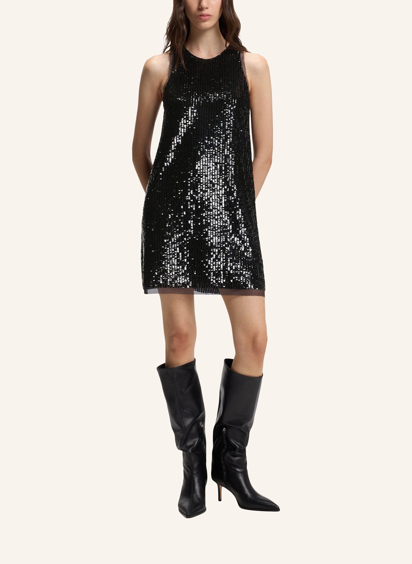 BOSS Kleid C_DYCOLE Regular Fit: SCHWARZ