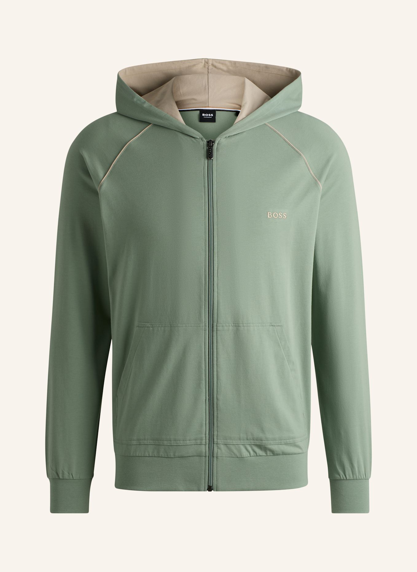 BOSS Loungewear Jacke MIX&MATCH JACKET H Regular Fit: HELLGRÜN