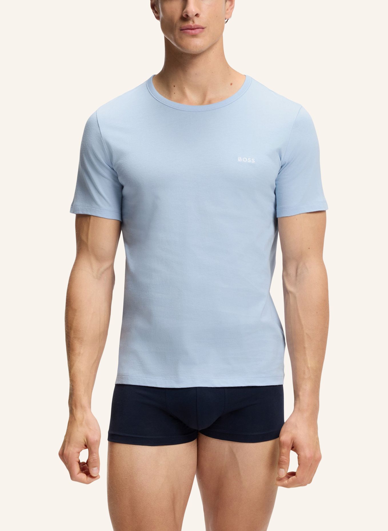 BOSS 3Er-Pack T-Shirts TSHIRTRN 3P CLASSIC Regular Fit: WEISS