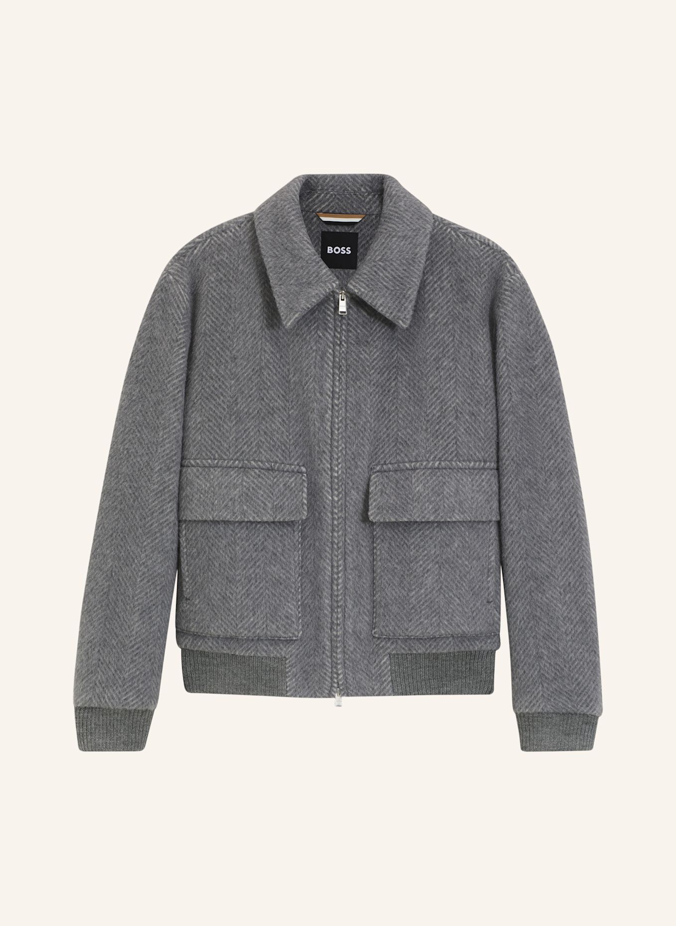 BOSS Mantel H-CHARLY-254 Relaxed Fit: SILBER