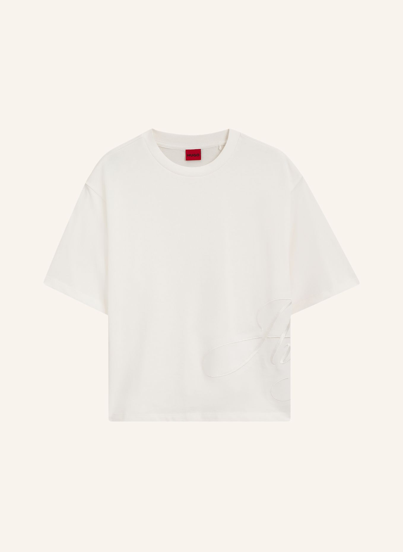 HUGO T-Shirts DUSLANT Relaxed Fit: WEISS