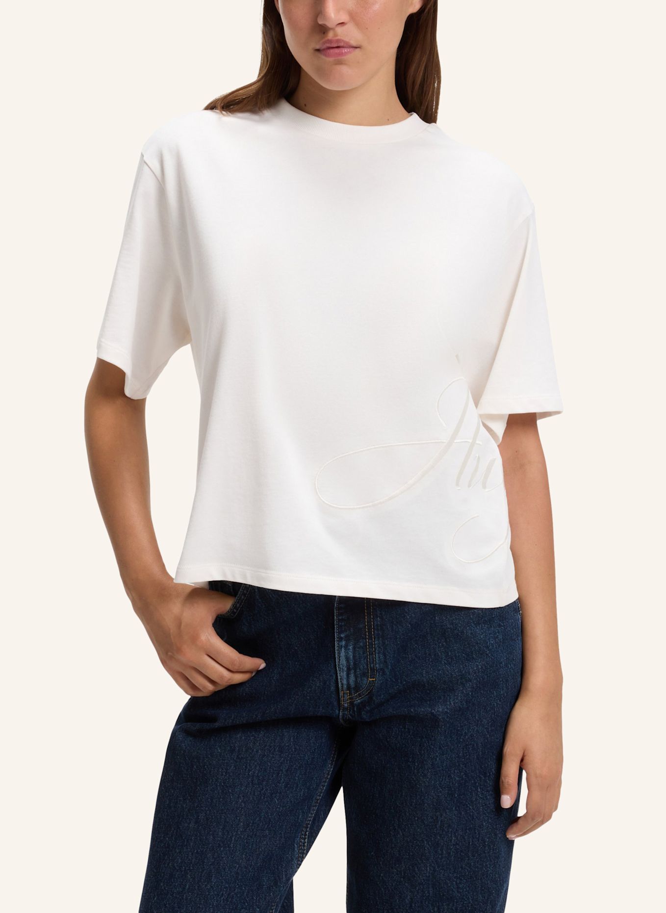 HUGO T-Shirts DUSLANT Relaxed Fit: WEISS