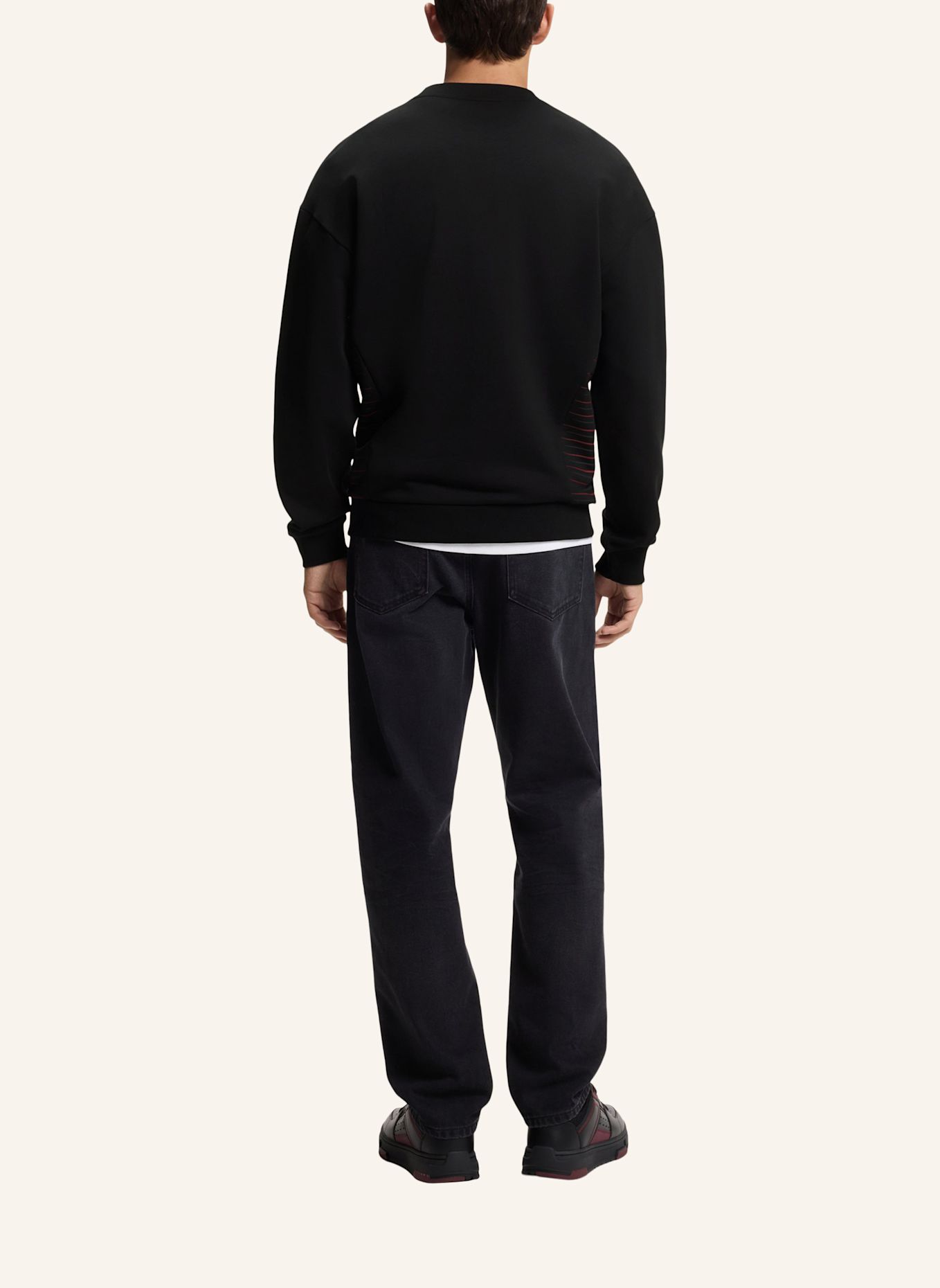 HUGO Sweatshirt DUNCANA_RB Relaxed Fit: SCHWARZ