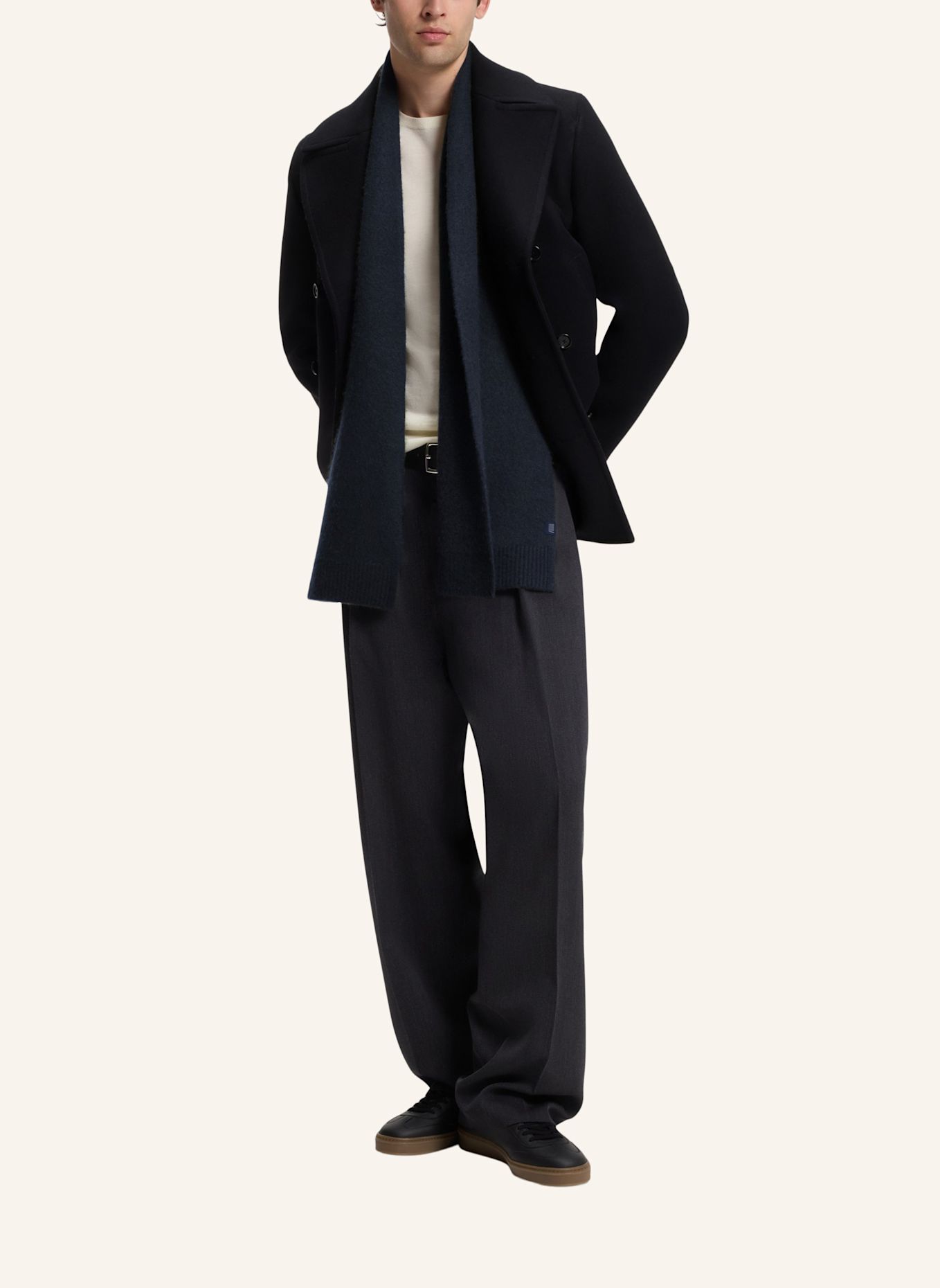BOSS Schal FABIO_SCARF_DB: DUNKELBLAU