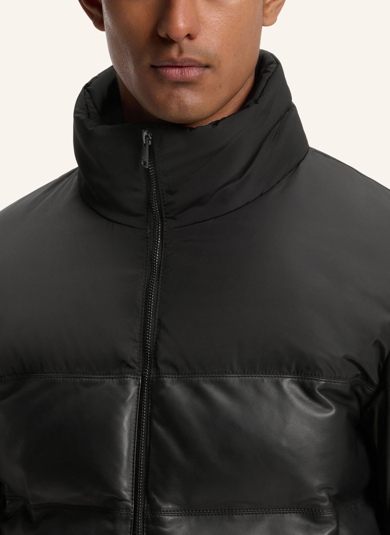 BOSS Lederjacke H-MADDER: SCHWARZ