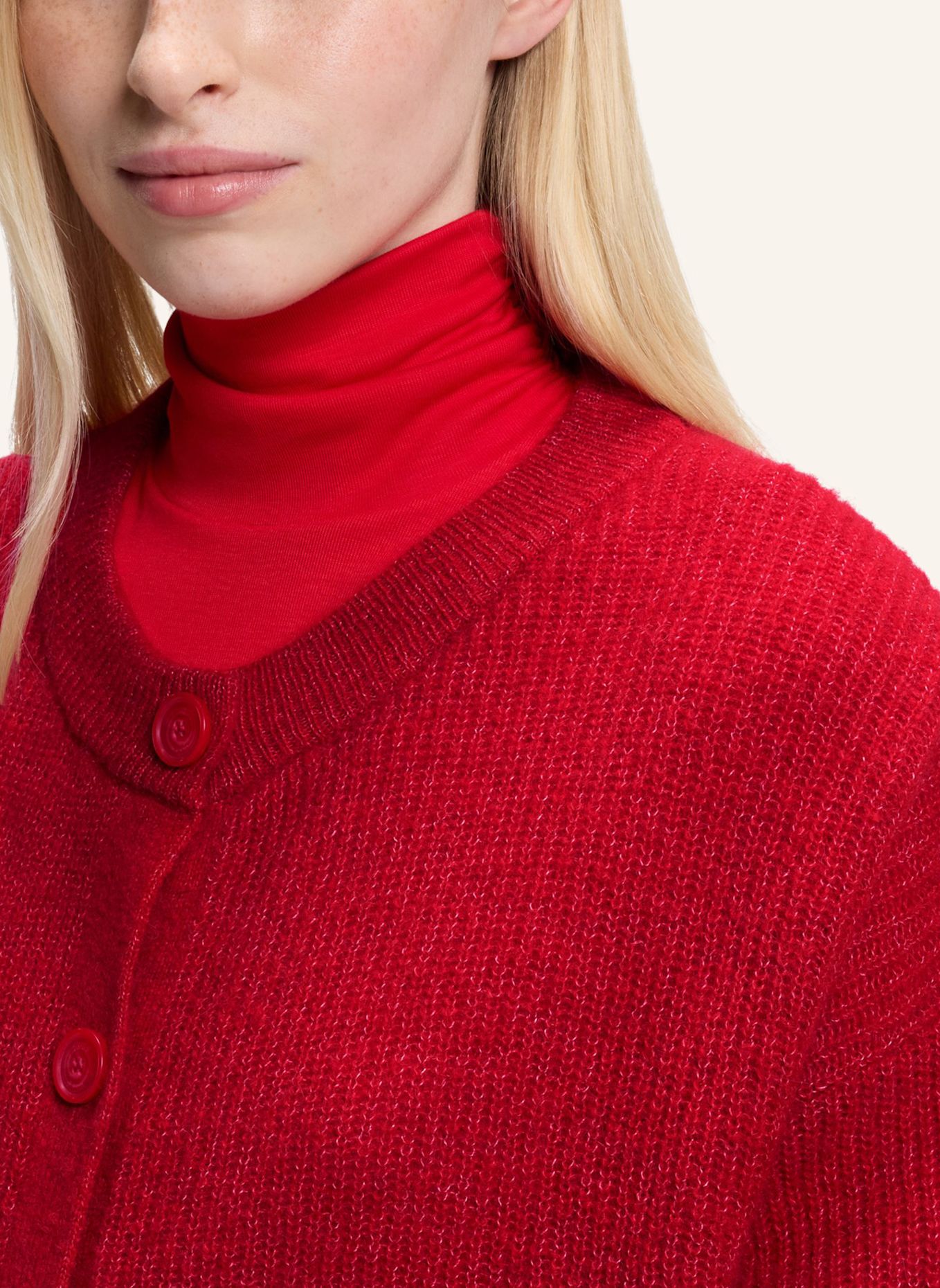 BOSS Strickjacke C_FERNARD_1 Relaxed Fit: ROT