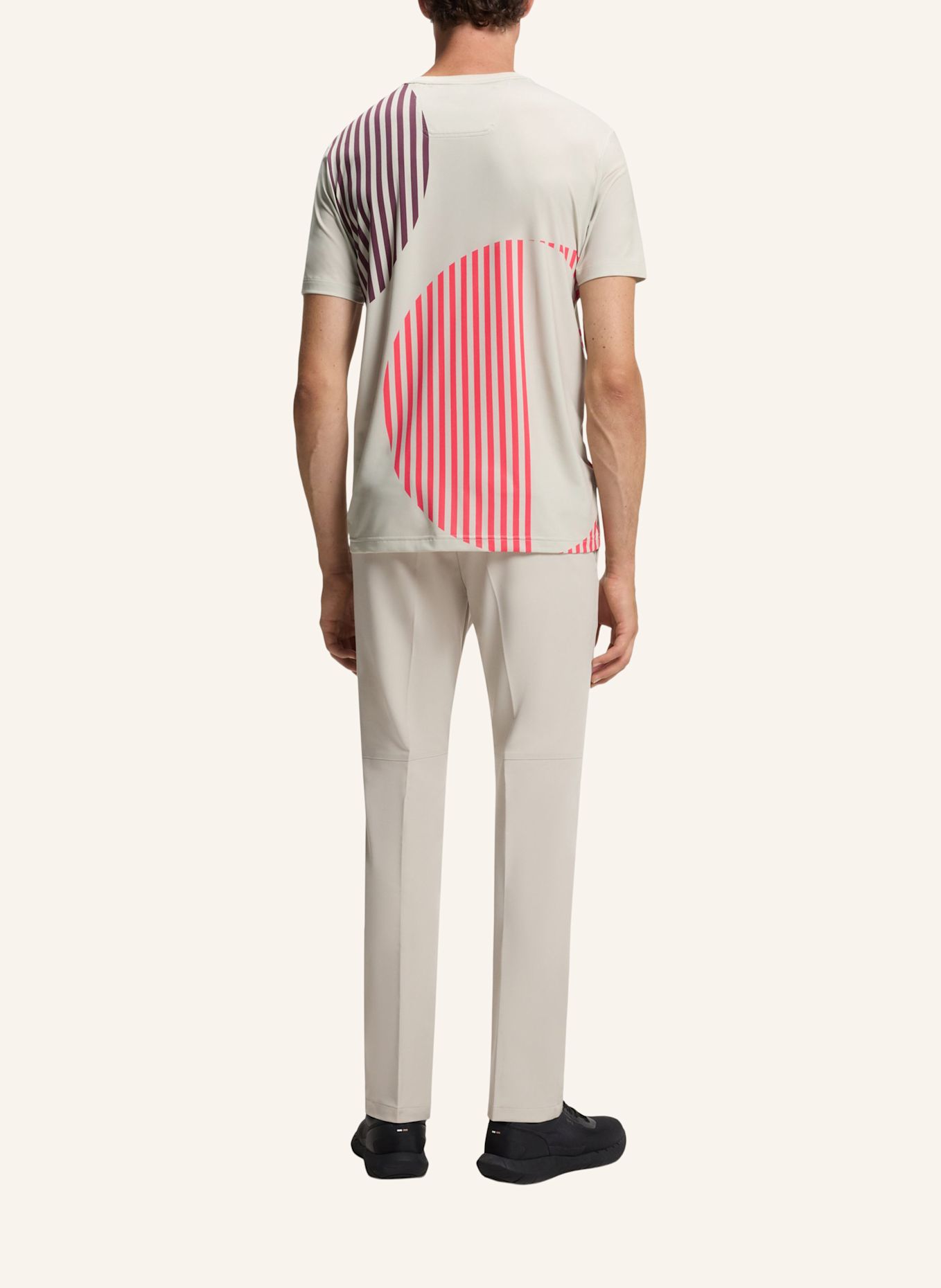 BOSS T-Shirt TEE STRIPED C1 Regular Fit: BEIGE
