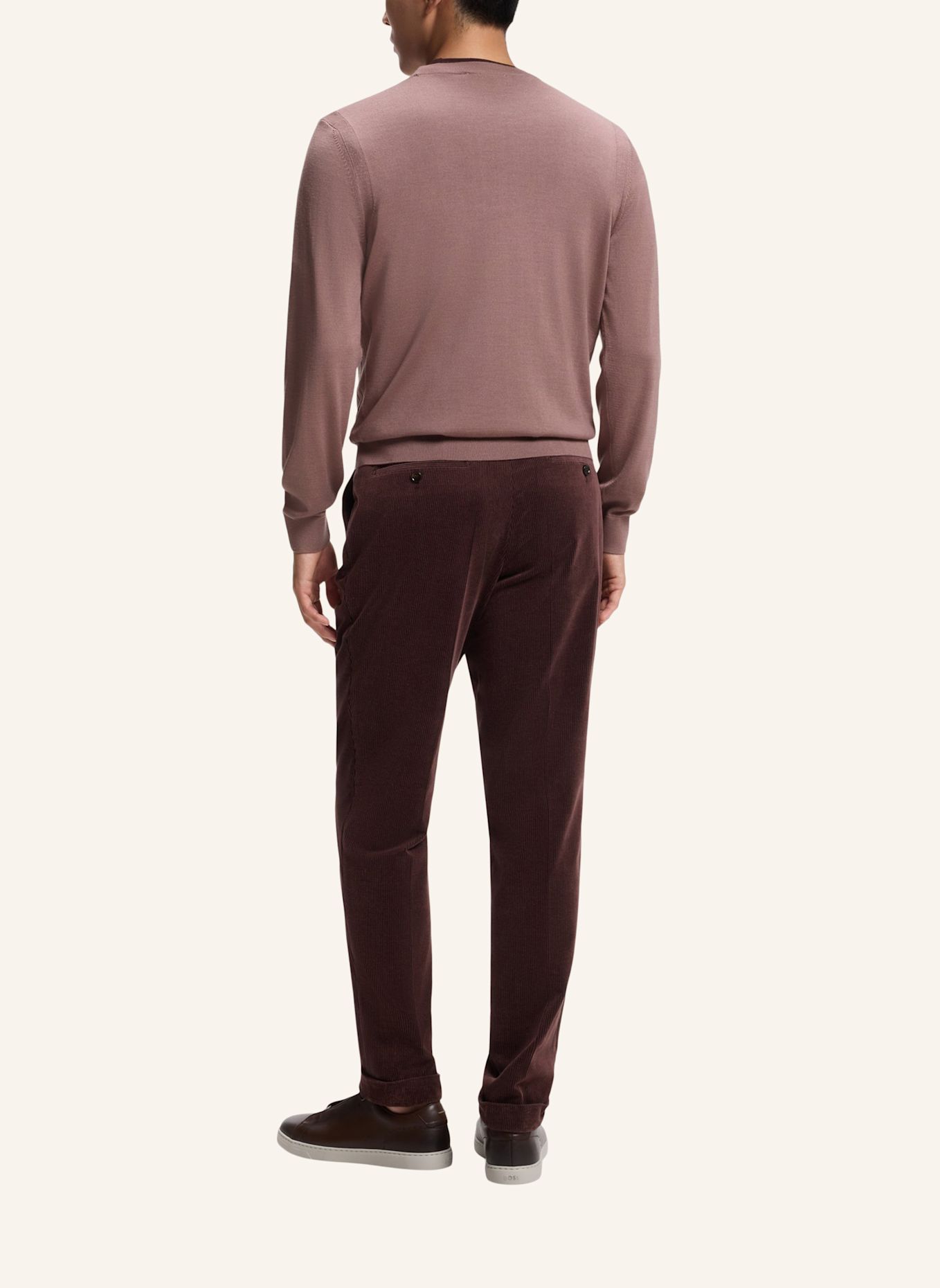 BOSS Pullover L-OVERO Regular Fit: HELLBRAUN