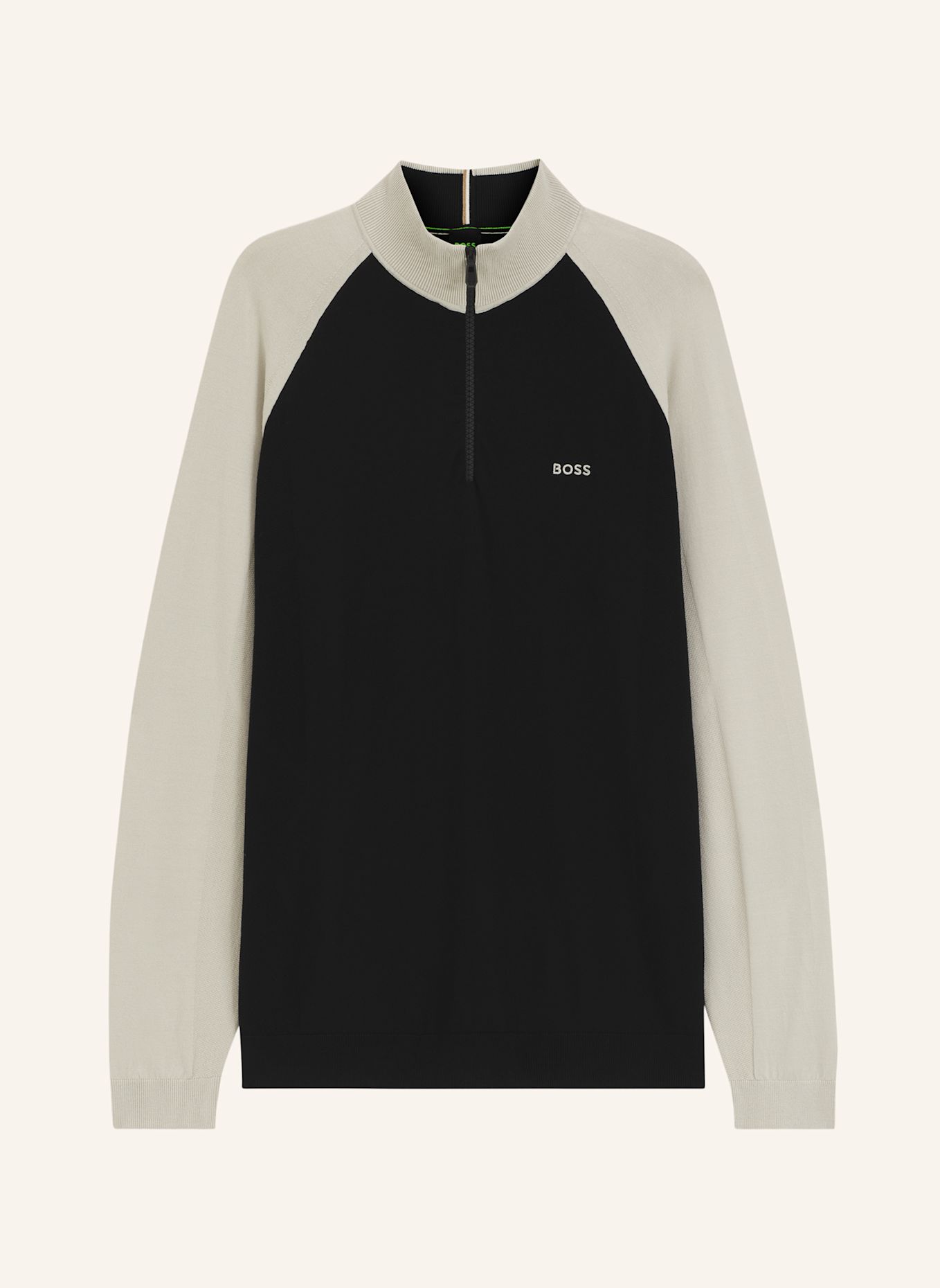 BOSS Pullover KN_GOC SWING QZ Regular Fit: SCHWARZ