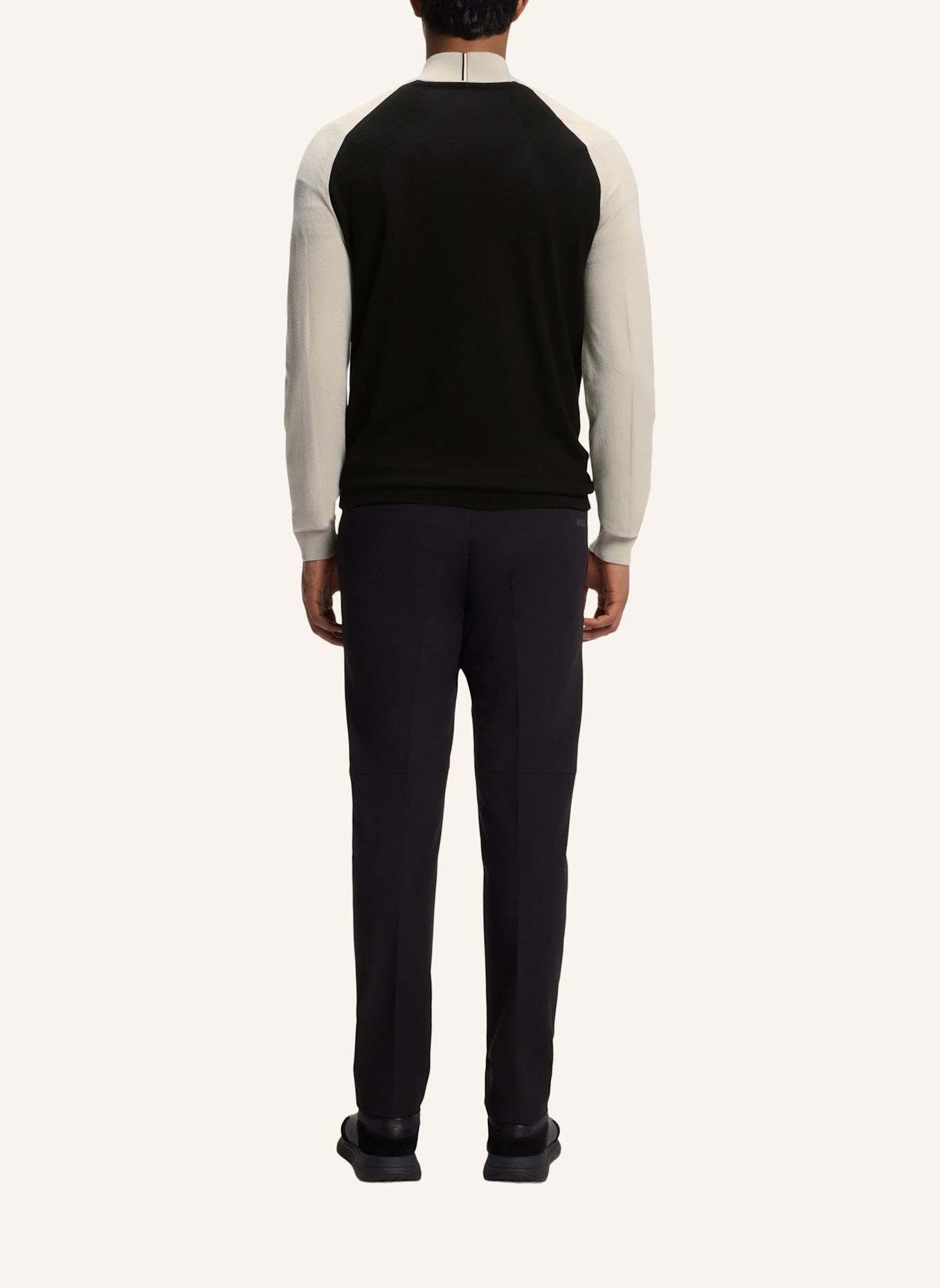 BOSS Pullover KN_GOC SWING QZ Regular Fit: SCHWARZ