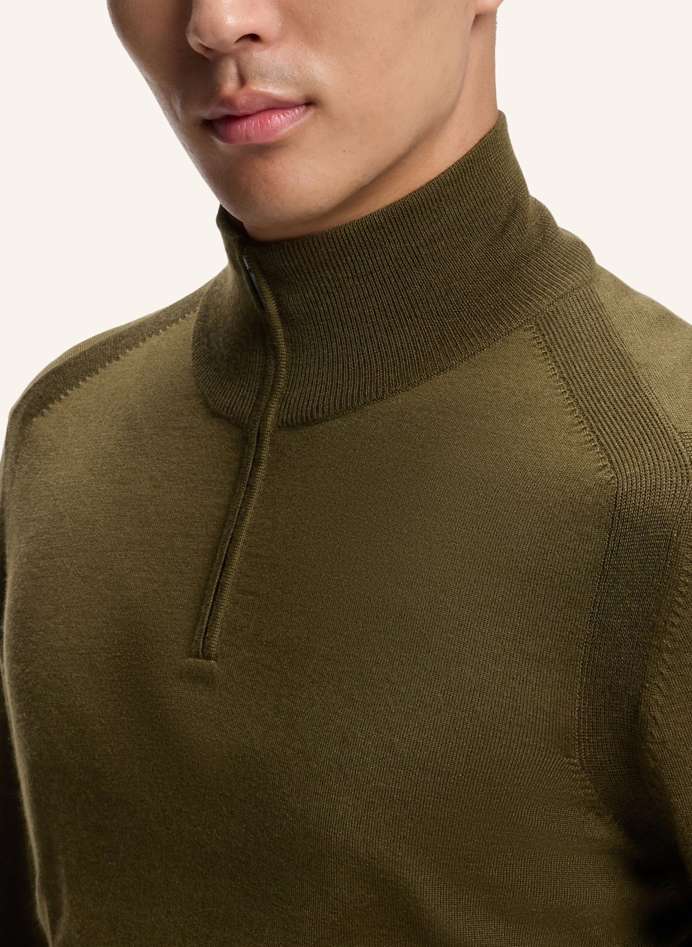 BOSS Pullover L-LINEO Regular Fit: GRÜN