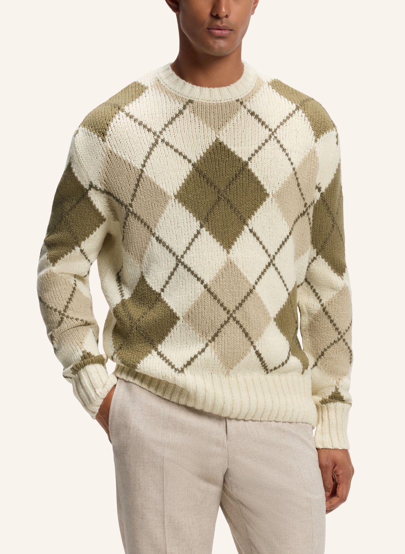 BOSS Pullover L-FICO Regular Fit: WEISS