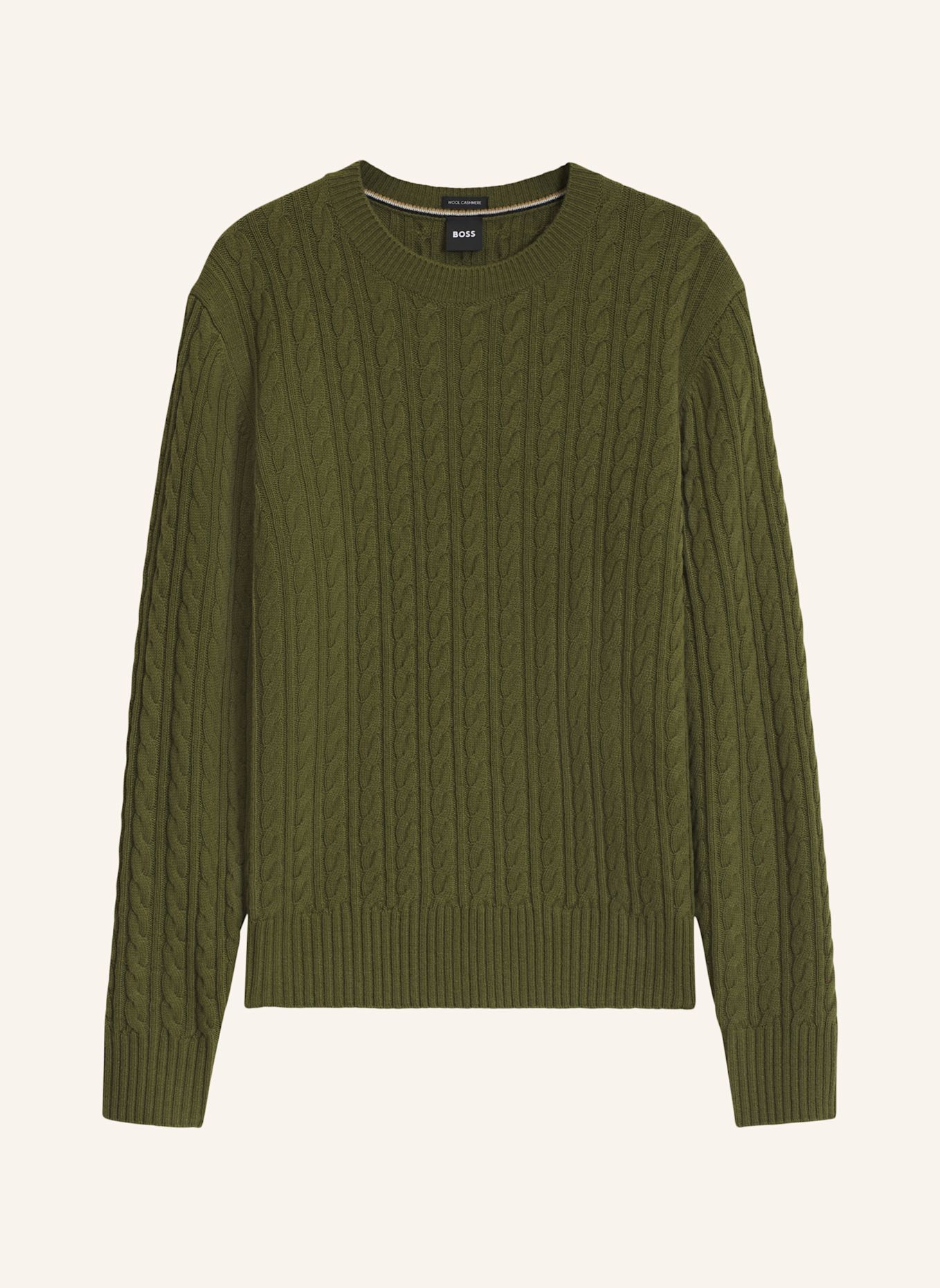 BOSS Pullover H-FURLAN Regular Fit: DUNKELGRÜN
