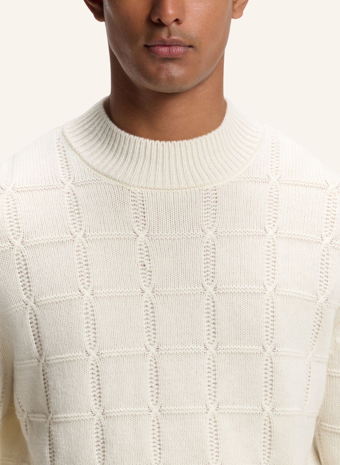 BOSS Pullover L-FREDO Regular Fit: WEISS