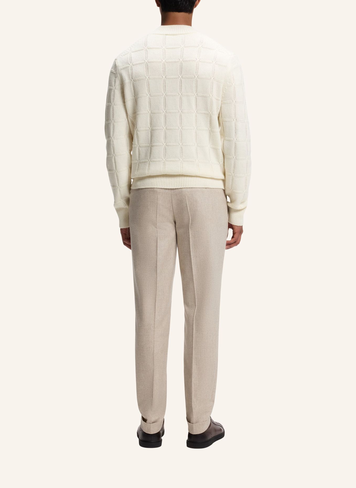 BOSS Pullover L-FREDO Regular Fit: WEISS