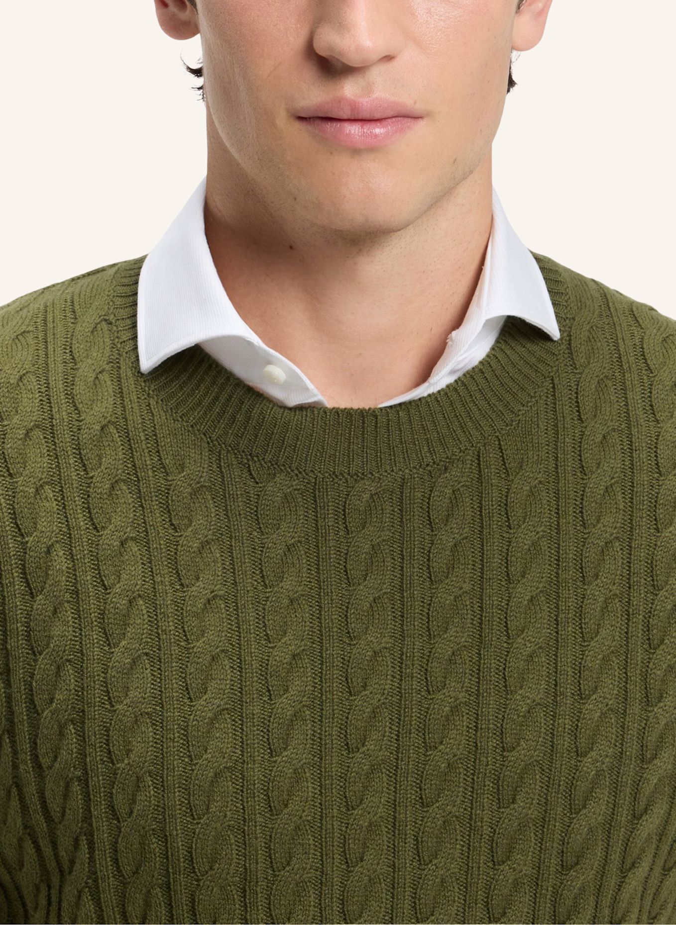 BOSS Pullover H-FURLAN Regular Fit: DUNKELGRÜN