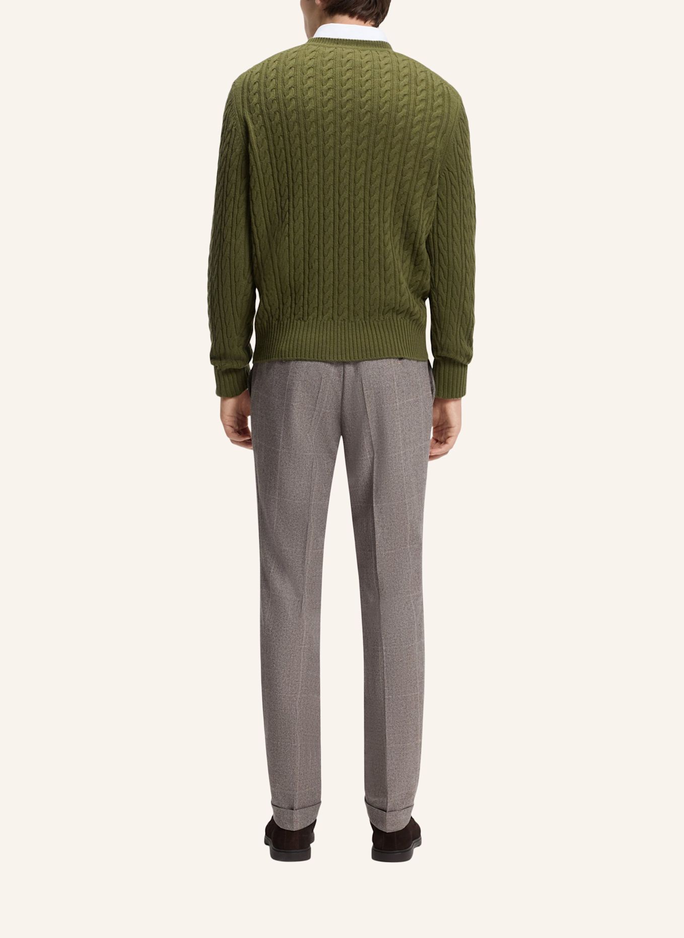 BOSS Pullover H-FURLAN Regular Fit: DUNKELGRÜN