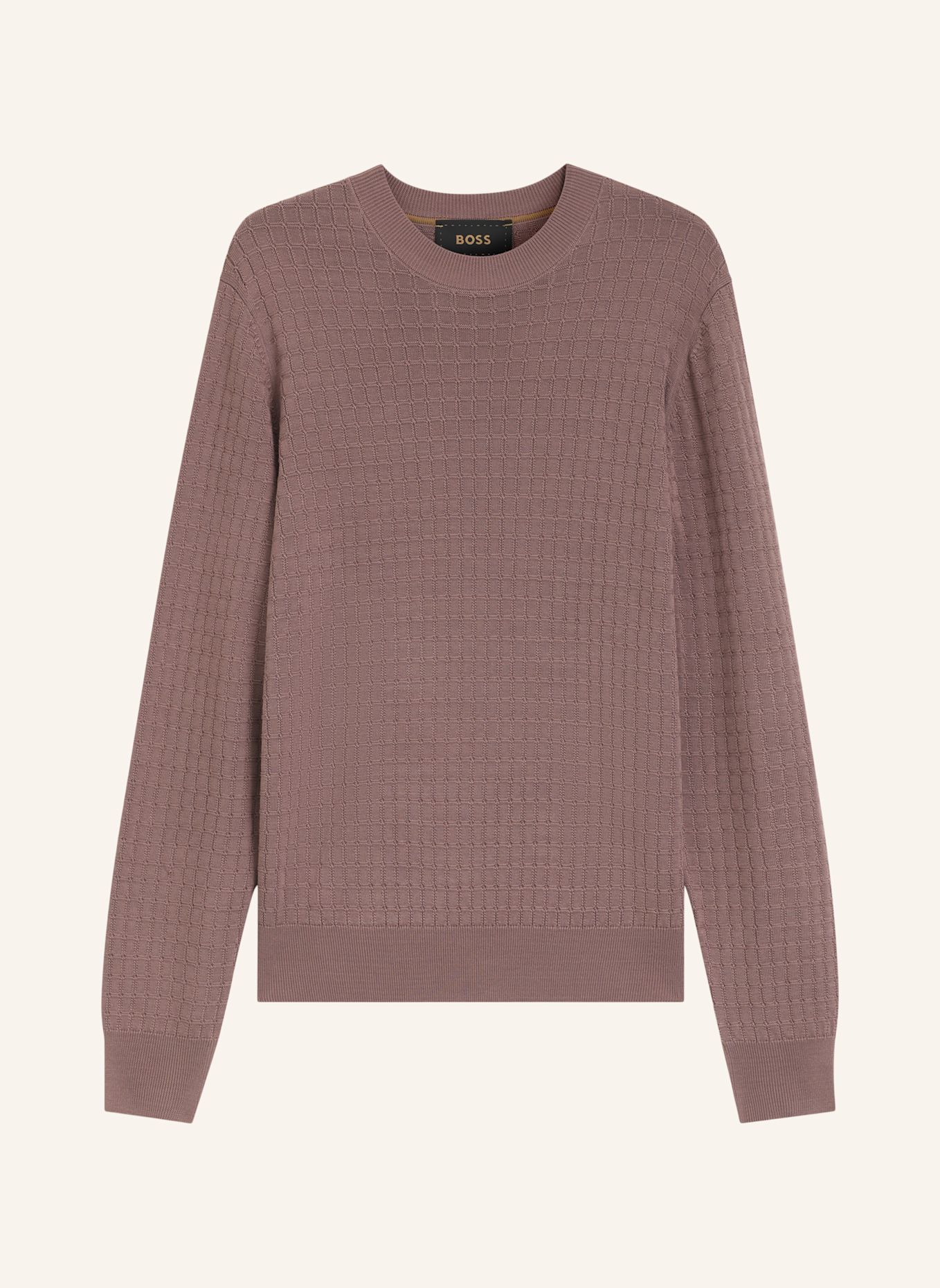 BOSS Pullover L-FABRIZIO Regular Fit: HELLBRAUN
