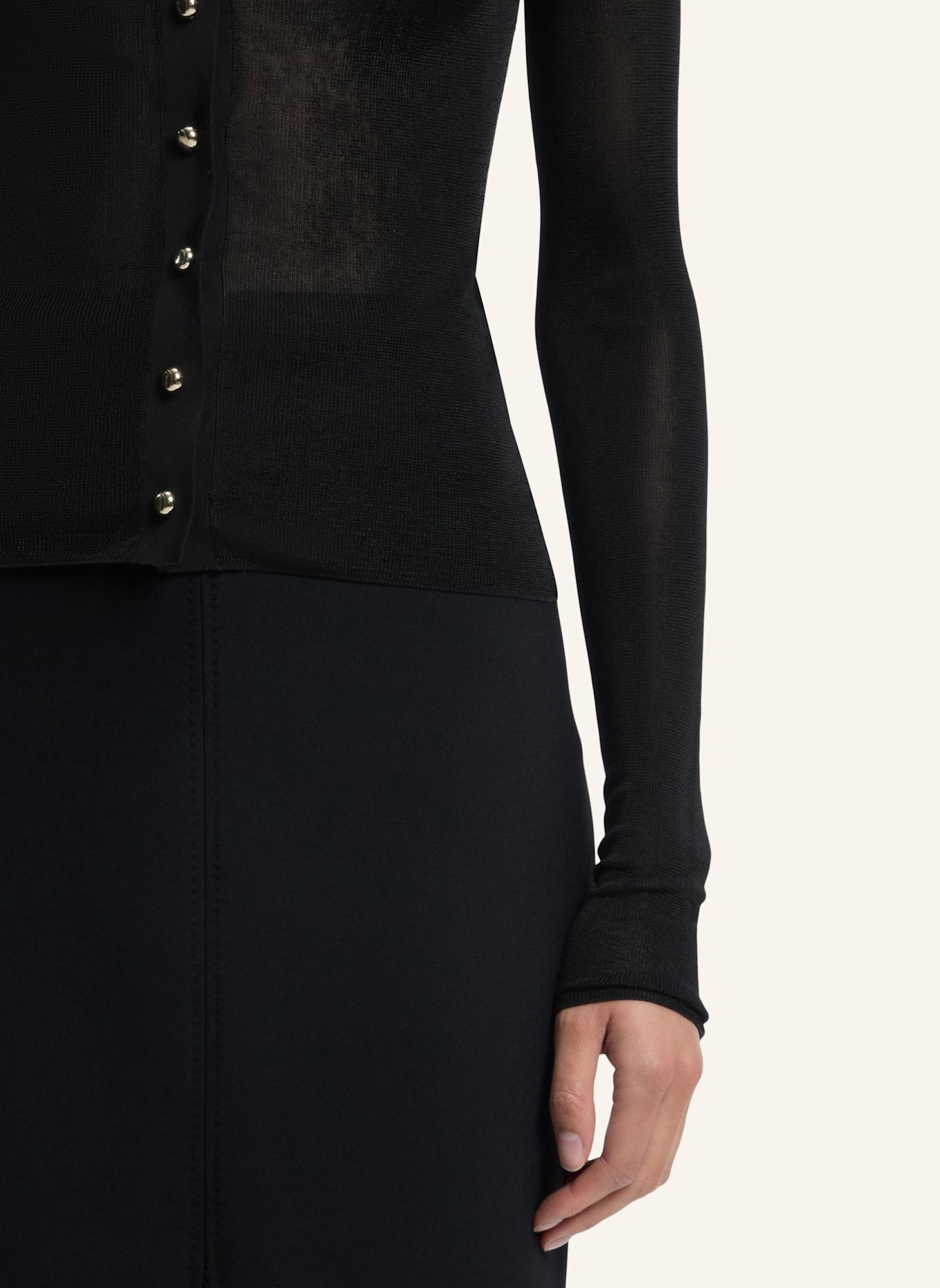 HUGO Strickjacke SELODINO Slim Fit: SCHWARZ