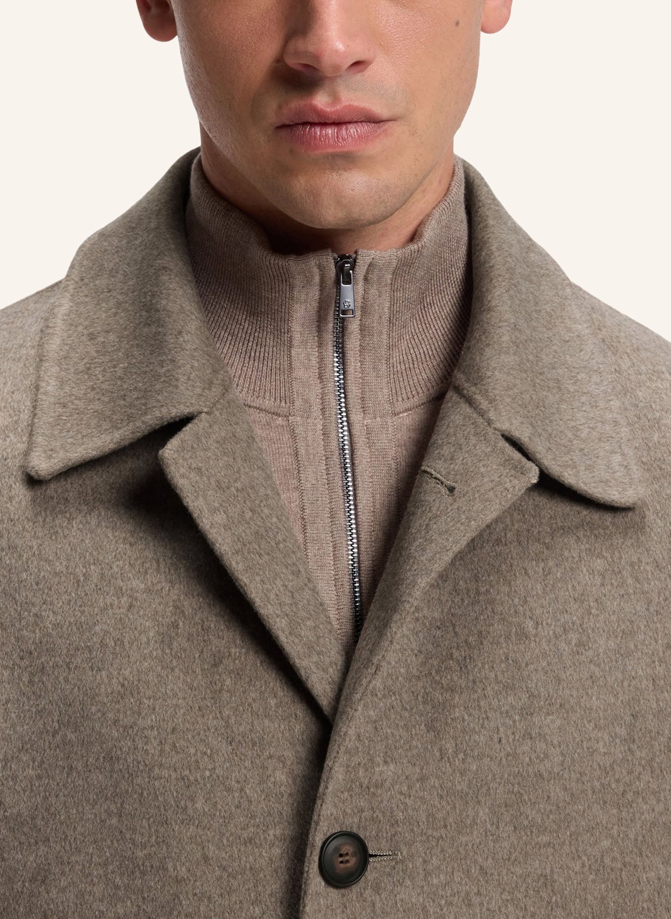 BOSS Mantel C-CLARK-DF-264F Relaxed Fit: BRAUN