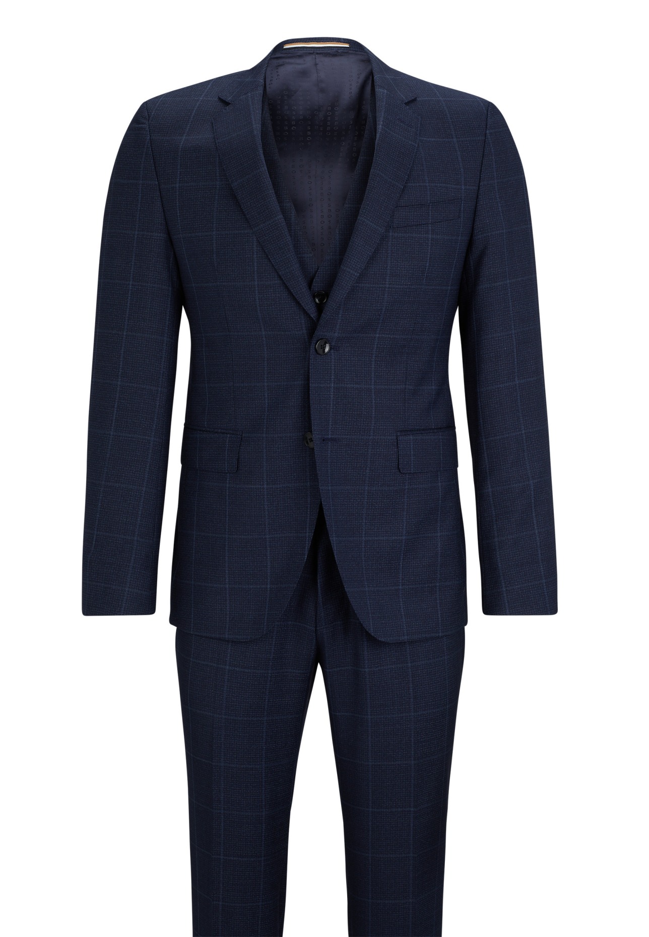 BOSS Business Anzug H-REYMOND-3PCS-224 Extra-Slim Fit, Farbe: DUNKELBLAU (Bild 1)