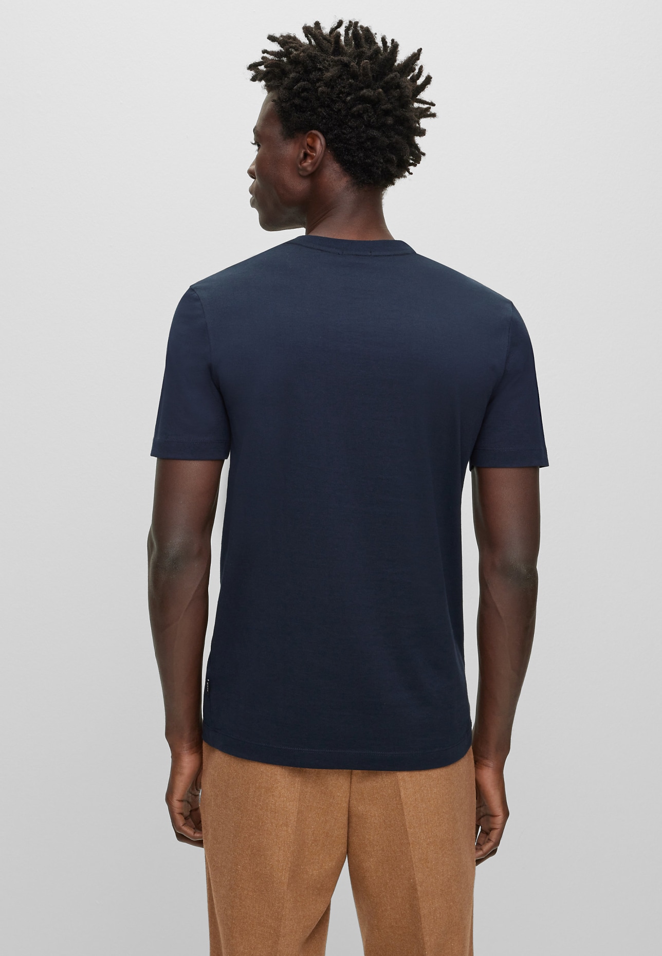 BOSS T-Shirt TESSLER Slim dunkelblau in Fit 197