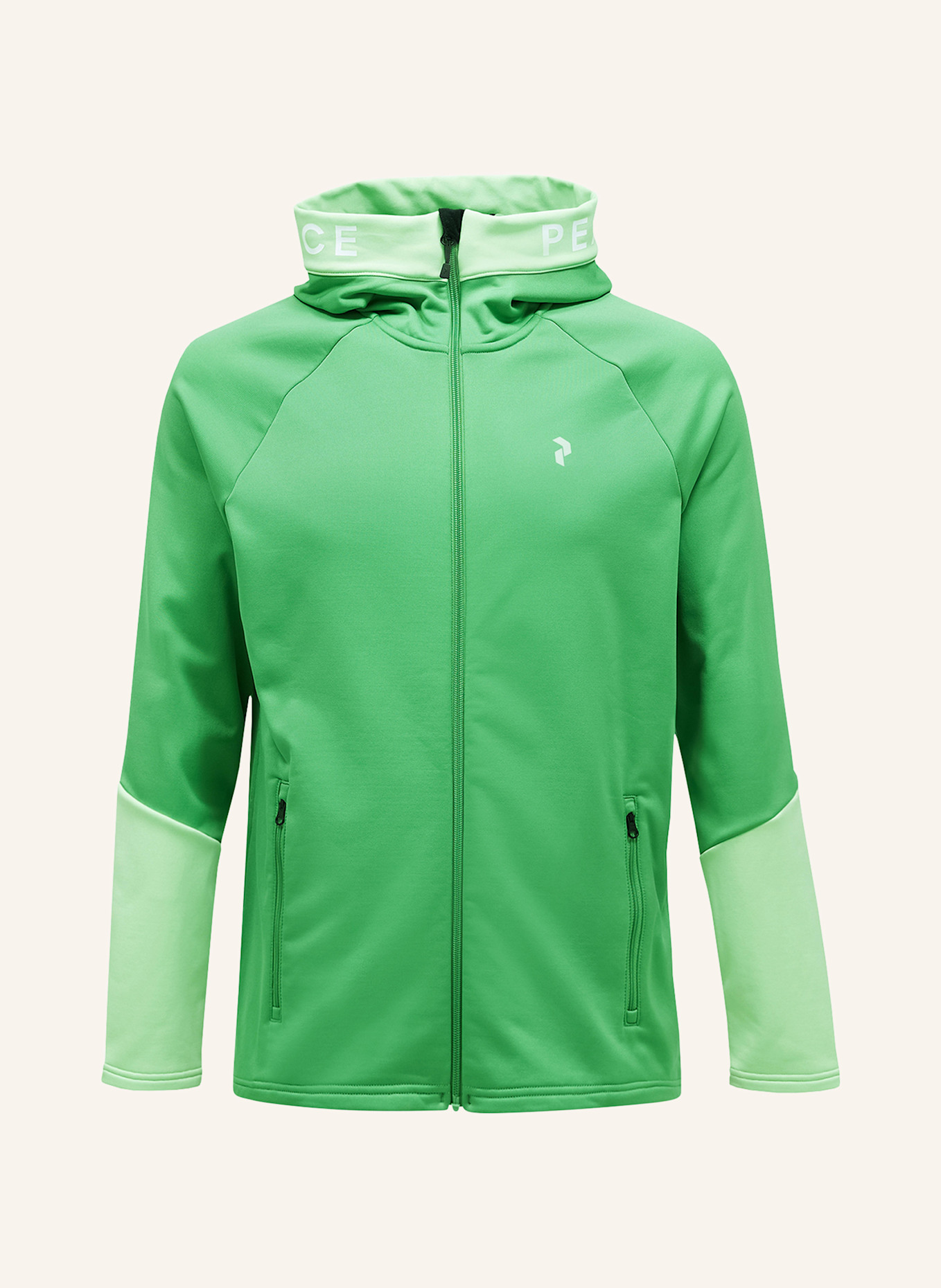Peak Performance Midlayer-Jacke RIDER ZIP HOOD: GRÜN