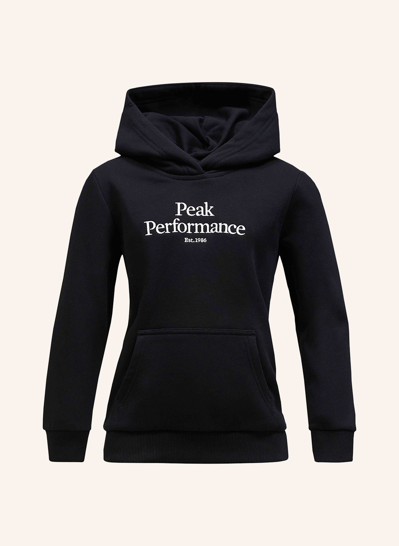 Peak Performance Kapuzensweatshirt: SCHWARZ