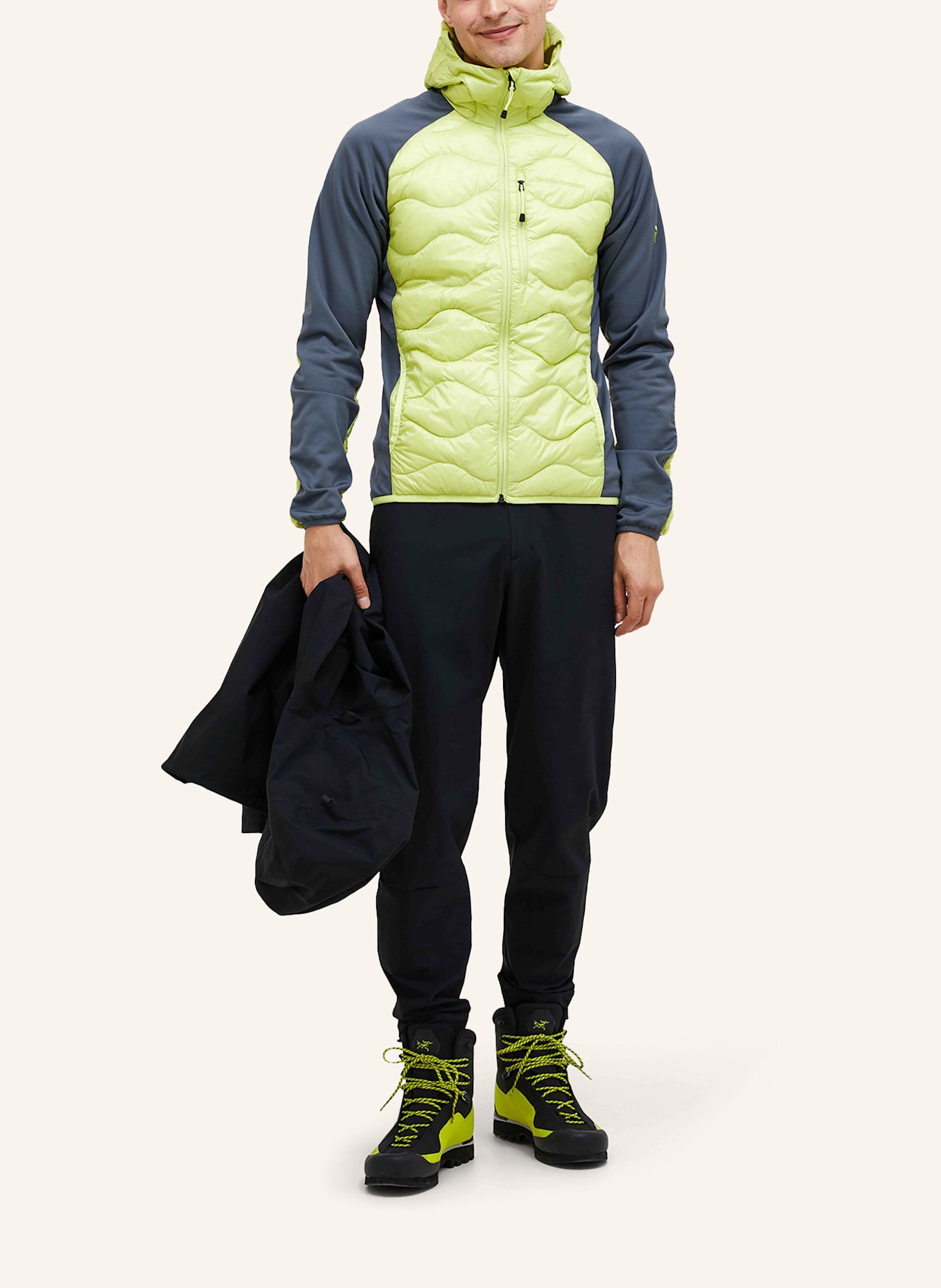 Peak Performance Hybrid-Daunenjacke HELIUM HOODED: GRÜN
