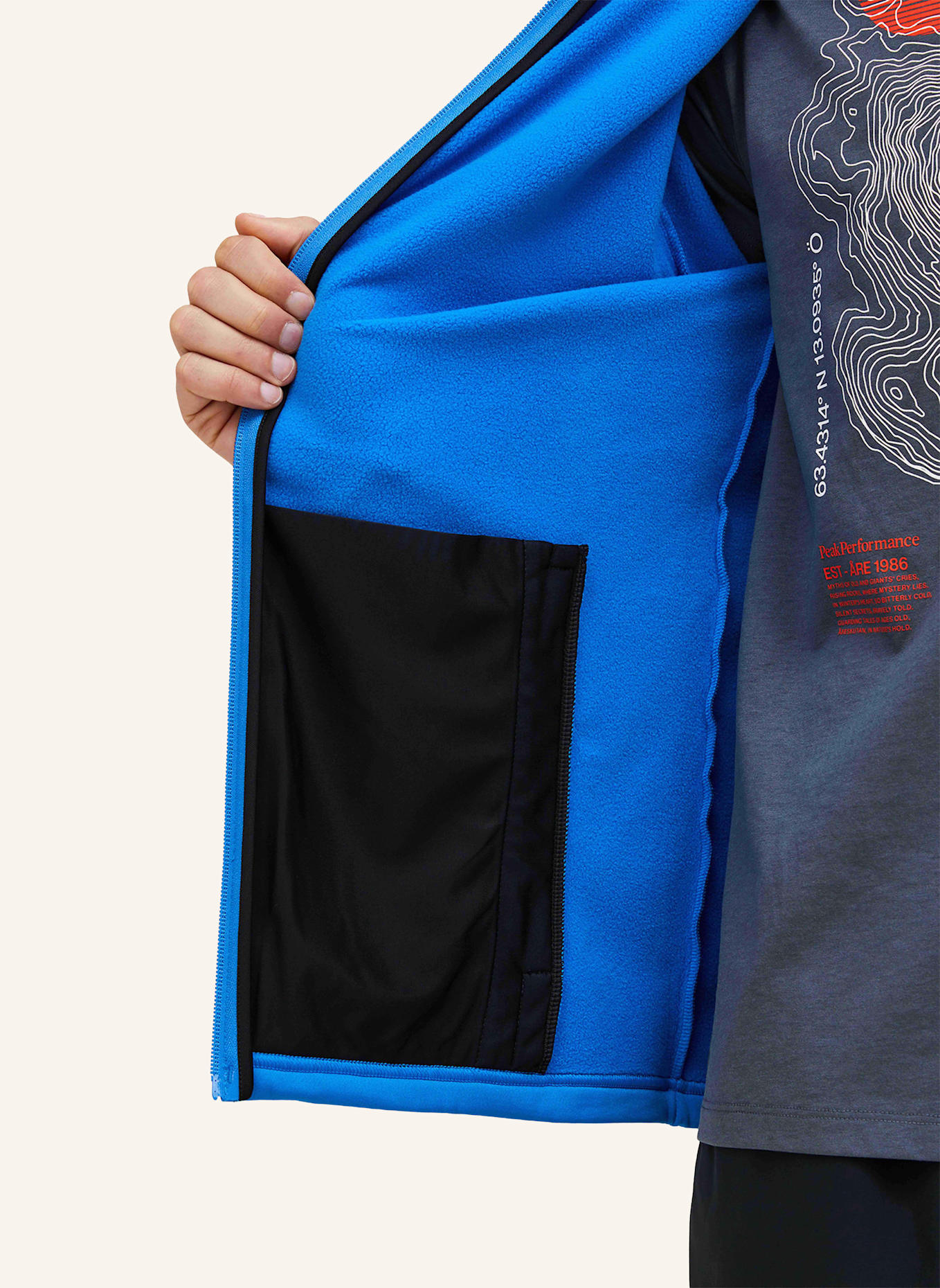 Peak Performance Midlayer-Jacke RIDER: BLAU