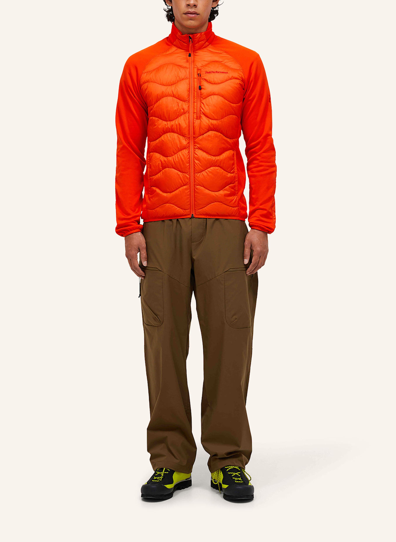 Peak Performance Hybrid-Daunenjacke HELIUM: ORANGE/ ROT