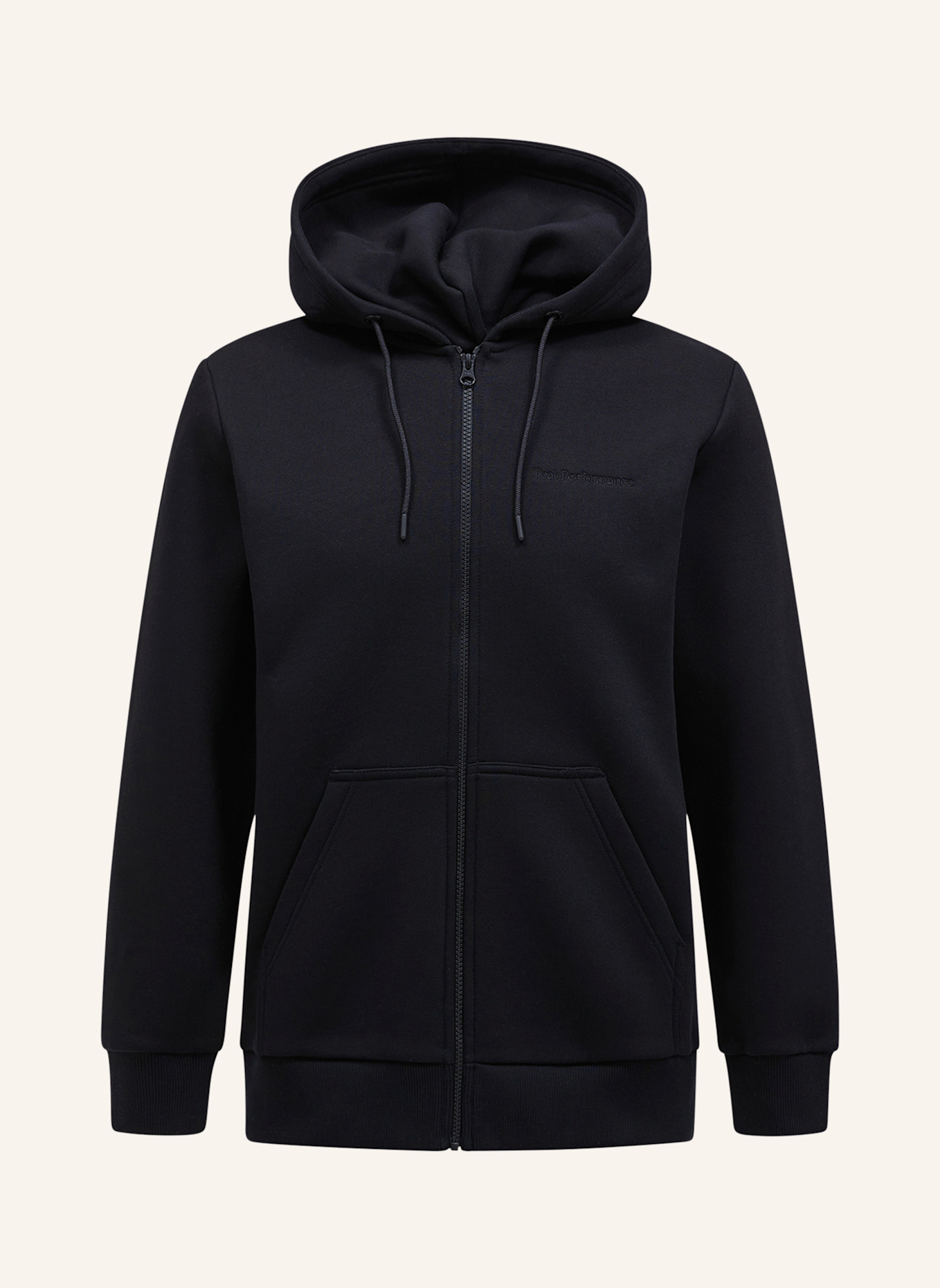 Peak Performance Kapuzensweatshirt: SCHWARZ