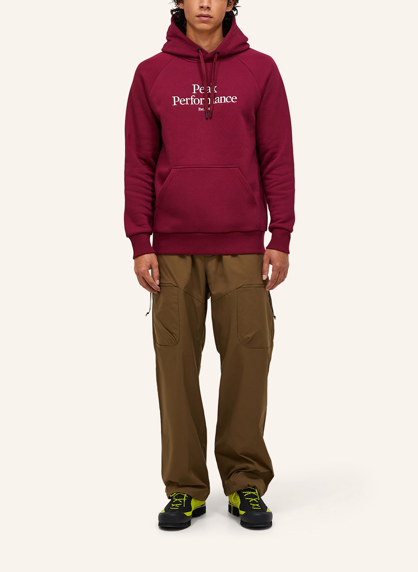 Peak Performance Kapuzensweatshirt: ROT