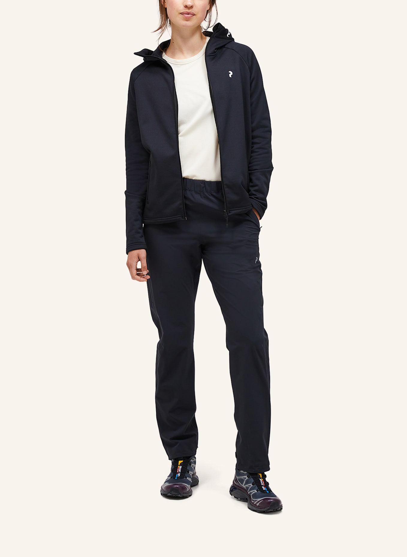 Peak Performance Midlayer Jacke RIDER: SCHWARZ