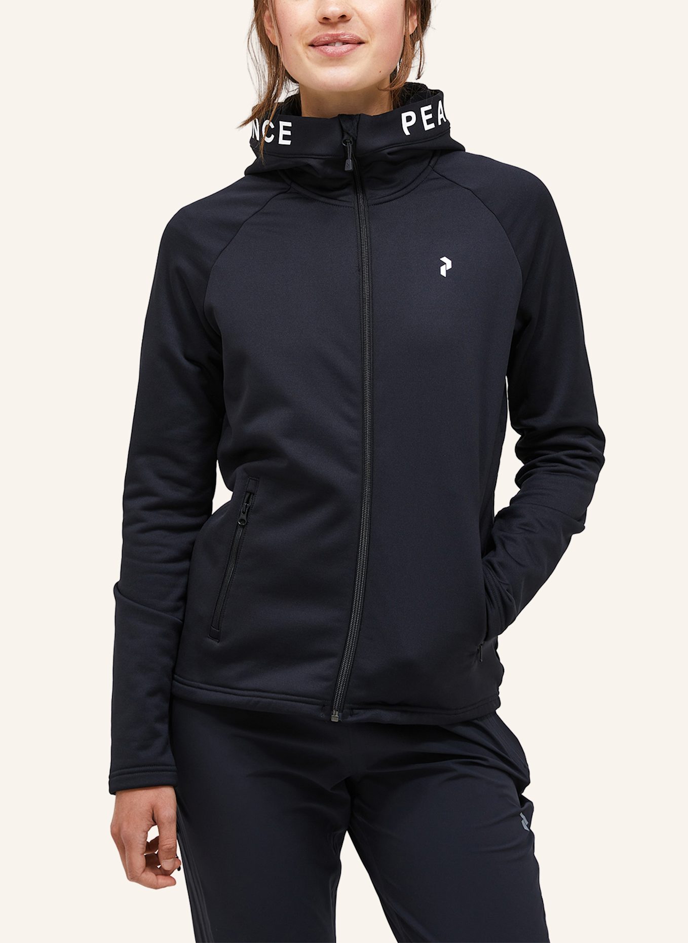 Peak Performance Midlayer Jacke RIDER: SCHWARZ