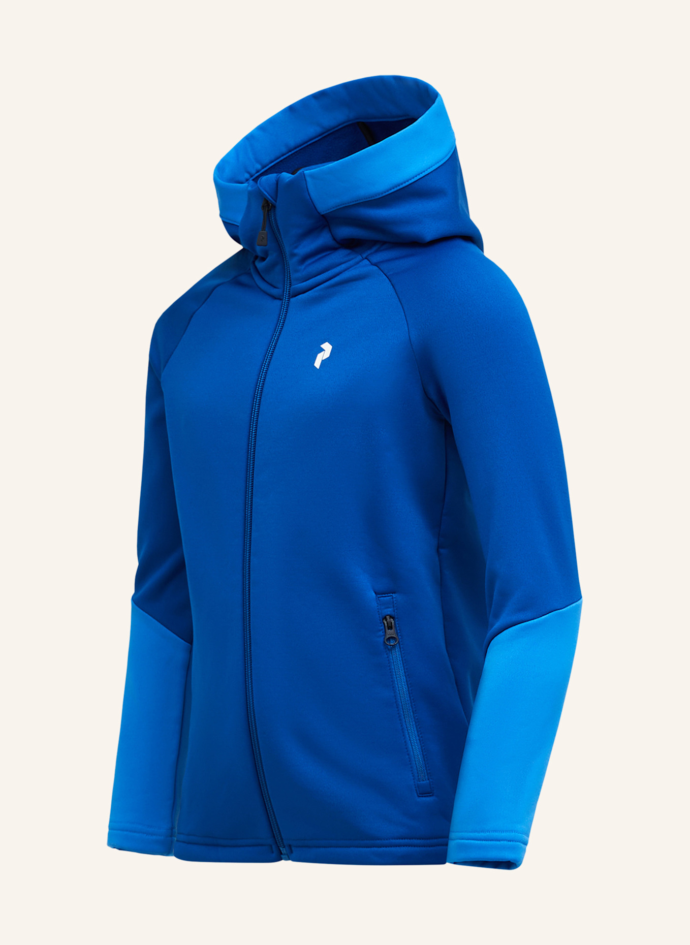 Peak Performance Jr Rider Essentials Midlayer Zip Hood Fleecejacke: BLAU