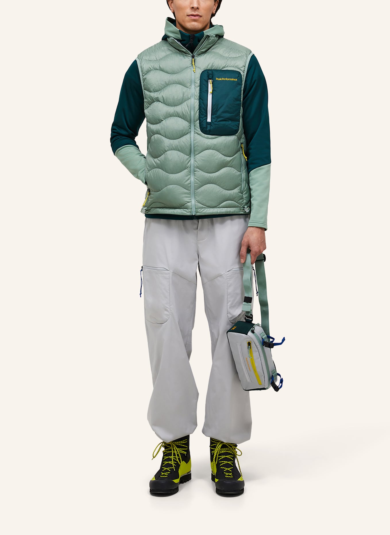 Peak Performance M Helium Utility Down Vest Daunenweste: HELLGRÜN