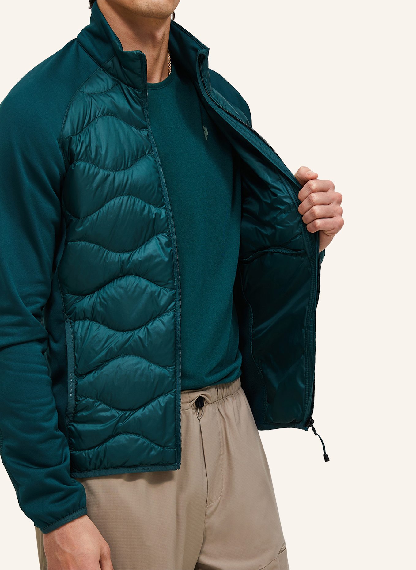 Peak Performance Hybrid-Daunenjacke HELIUM: NEONBLAU