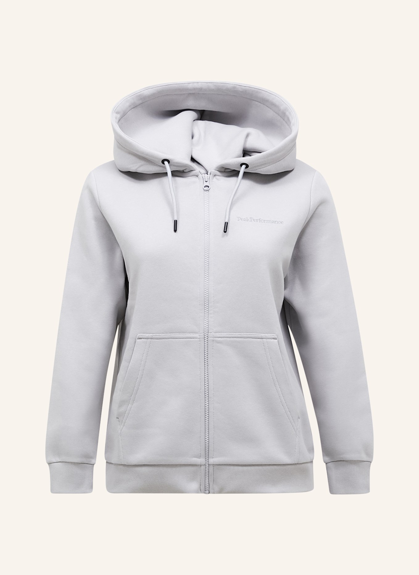 Peak Performance Kapuzensweatshirtjacke: HELLGRAU