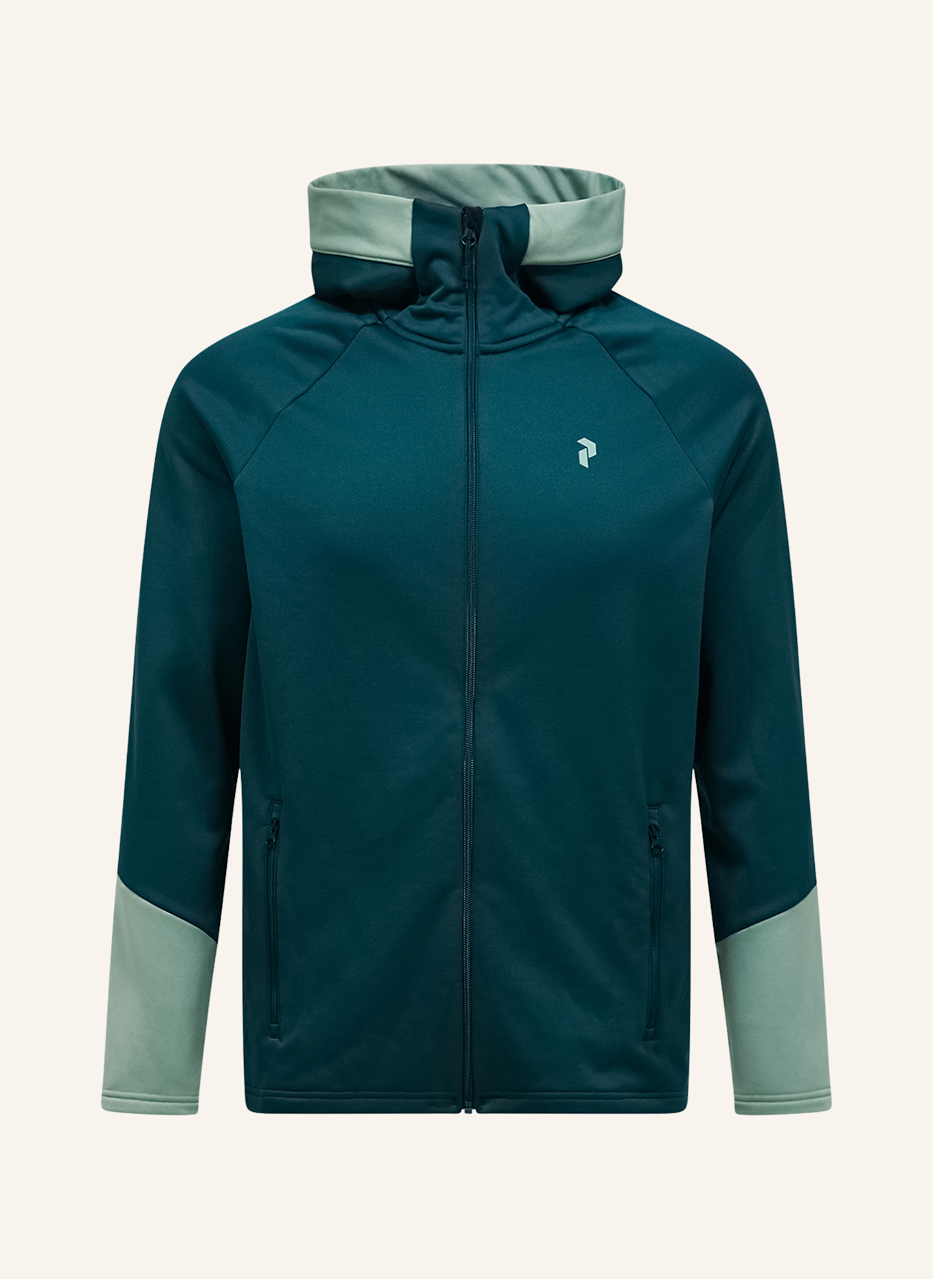Peak Performance Midlayer-Jacke RIDER ZIP HOOD: NEONBLAU