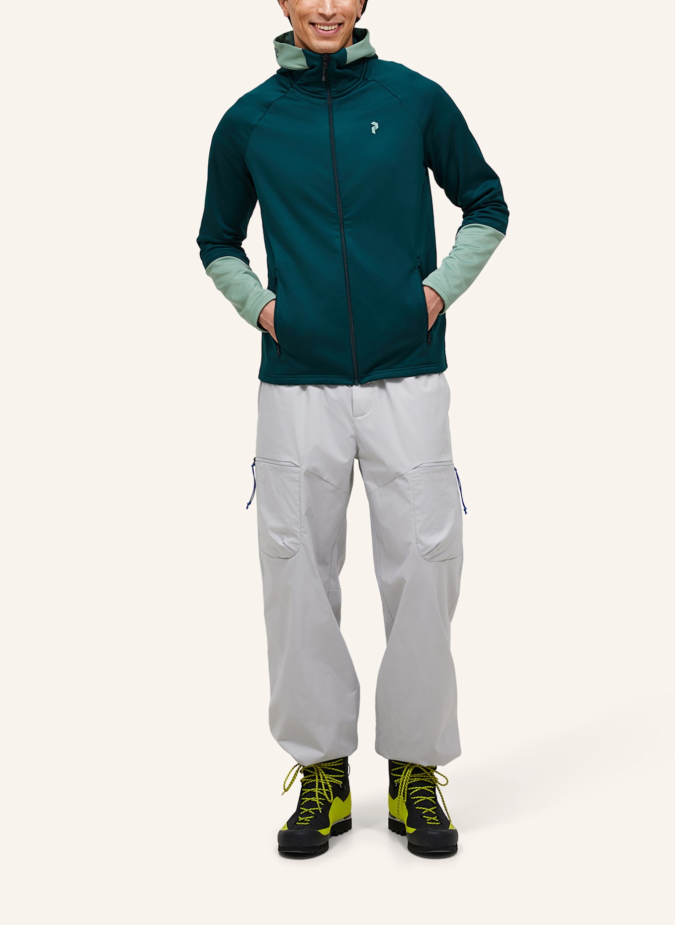 Peak Performance Midlayer-Jacke RIDER ZIP HOOD: NEONBLAU