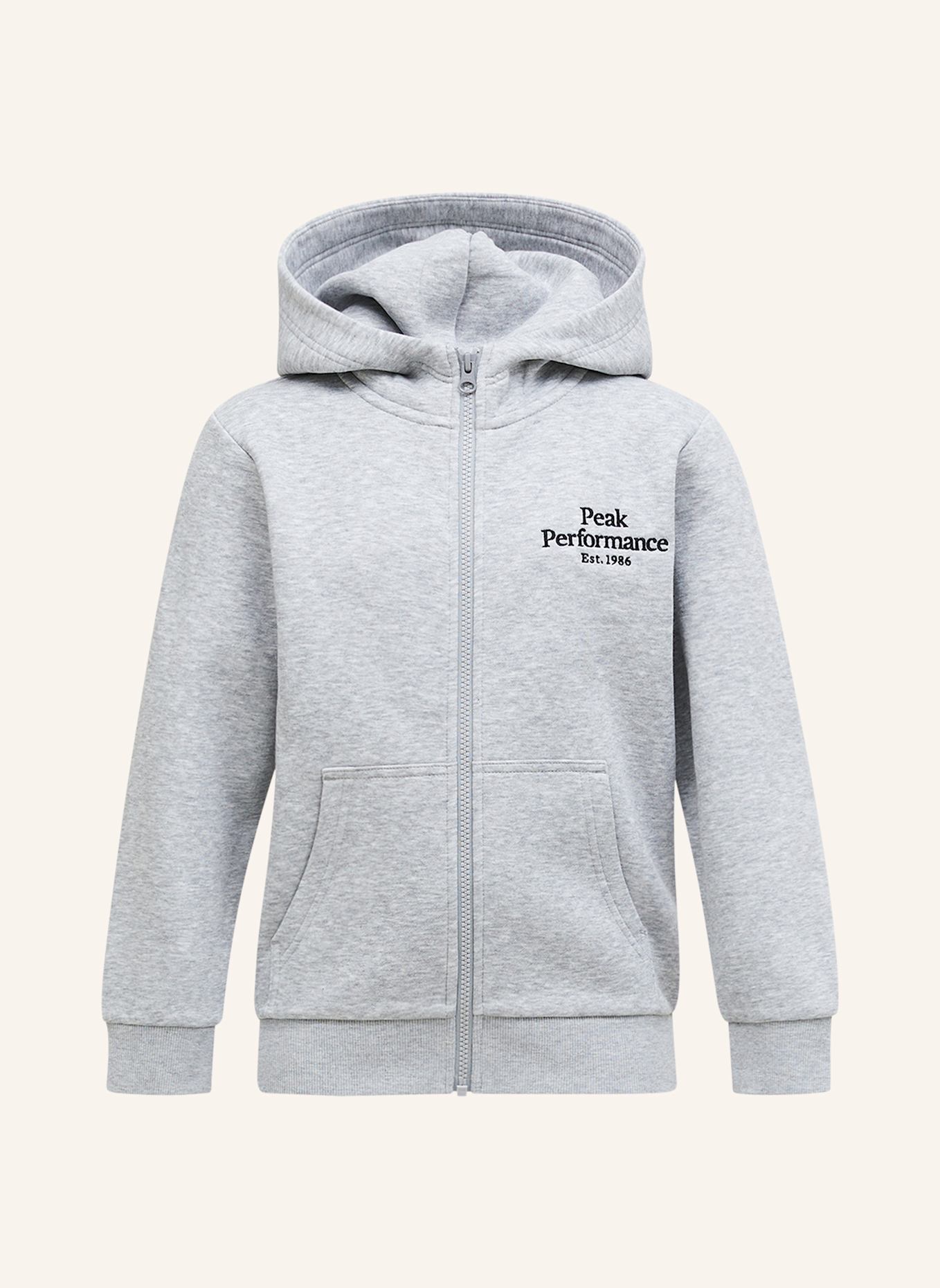 Peak Performance Kapuzensweatshirtjacke: GRAU